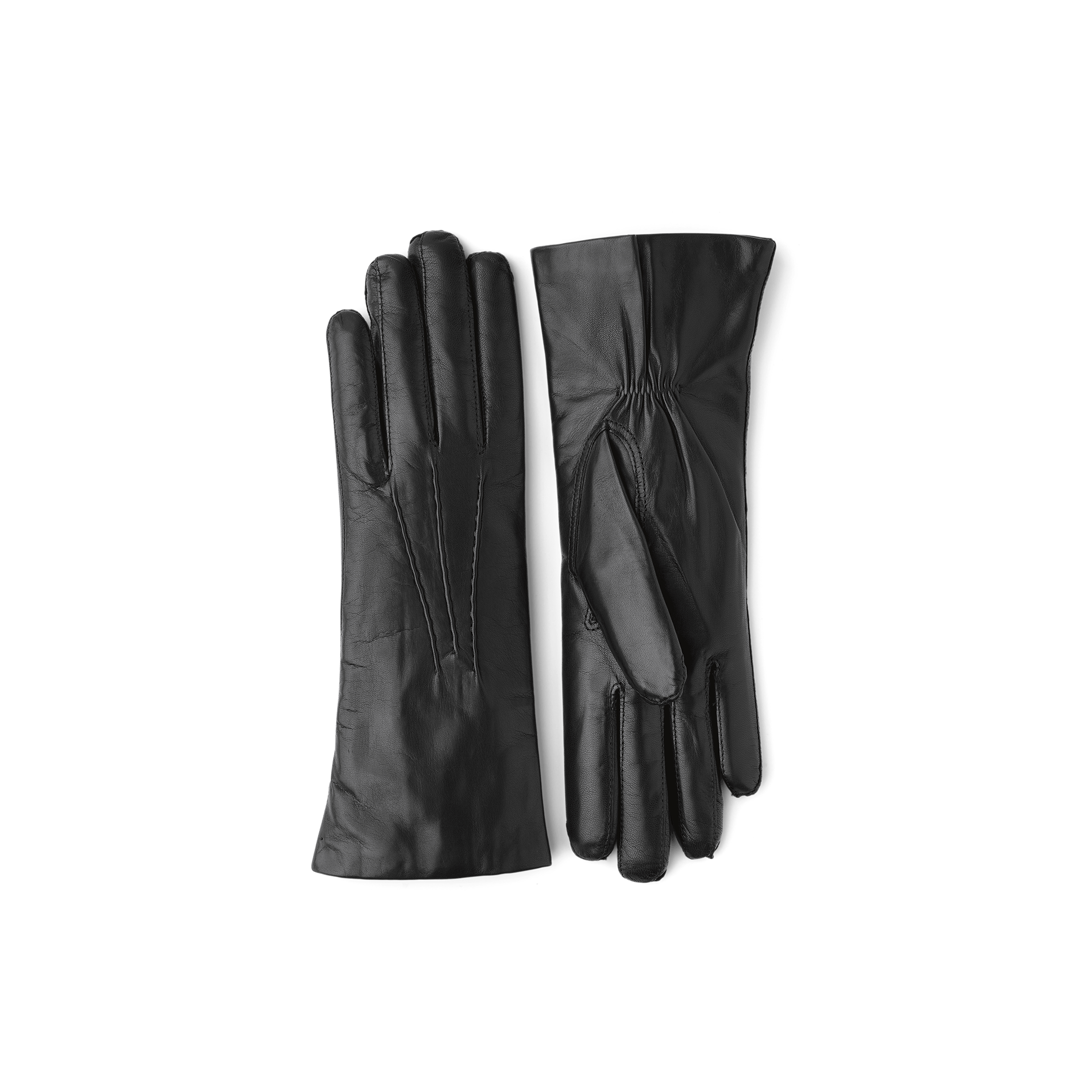 Black machine-sewn hairsheep leather glove
 (1 of 4)