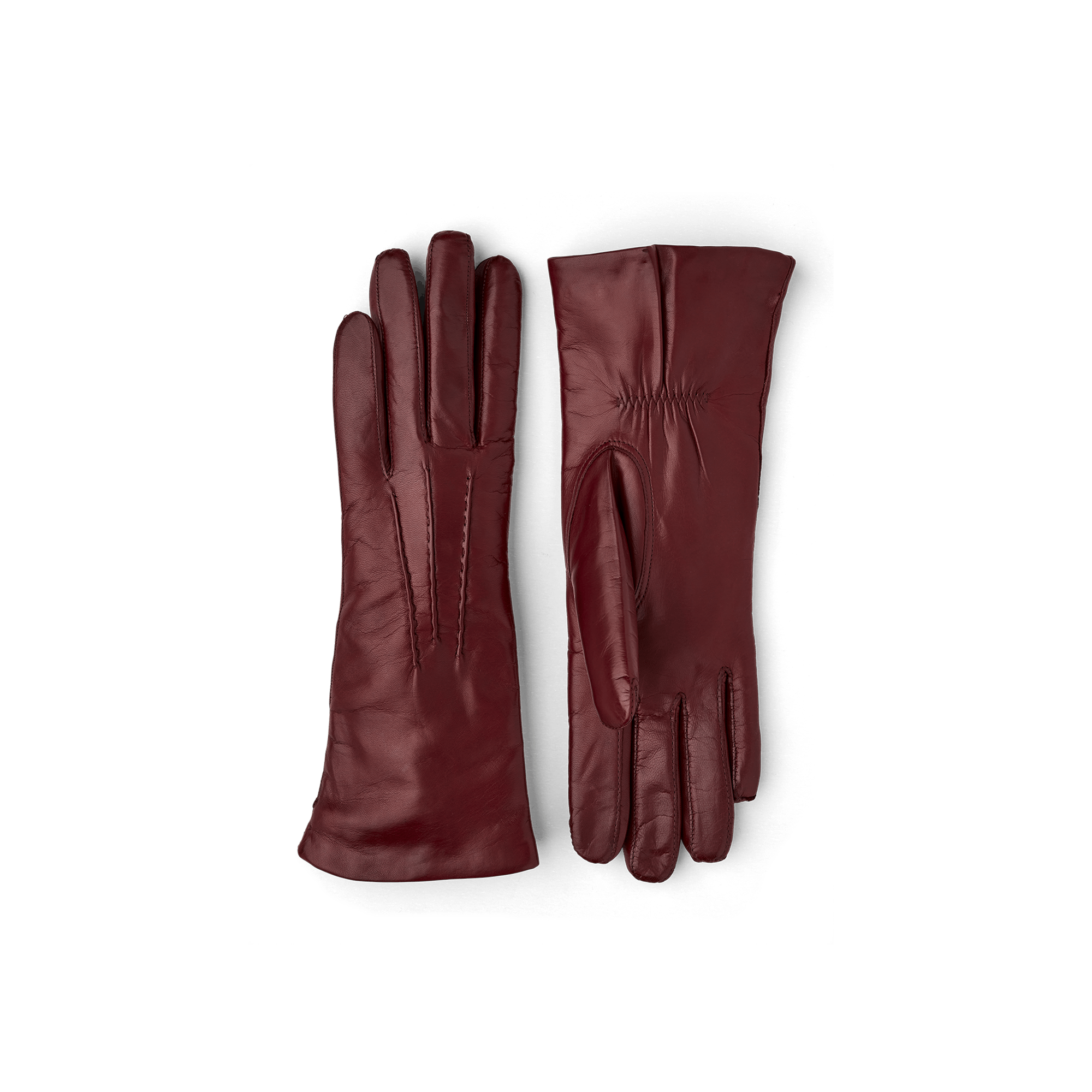 Dark red machine-sewn hairsheep leather glove
(1 of 4)