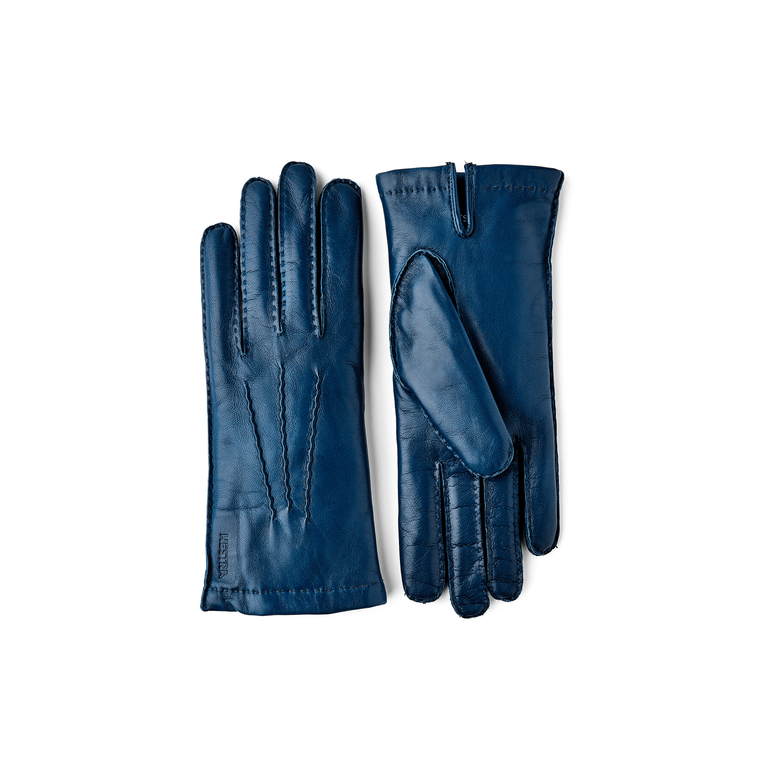 Midnight blue hand-sewn hairsheep leather glove
 (1 of 6)