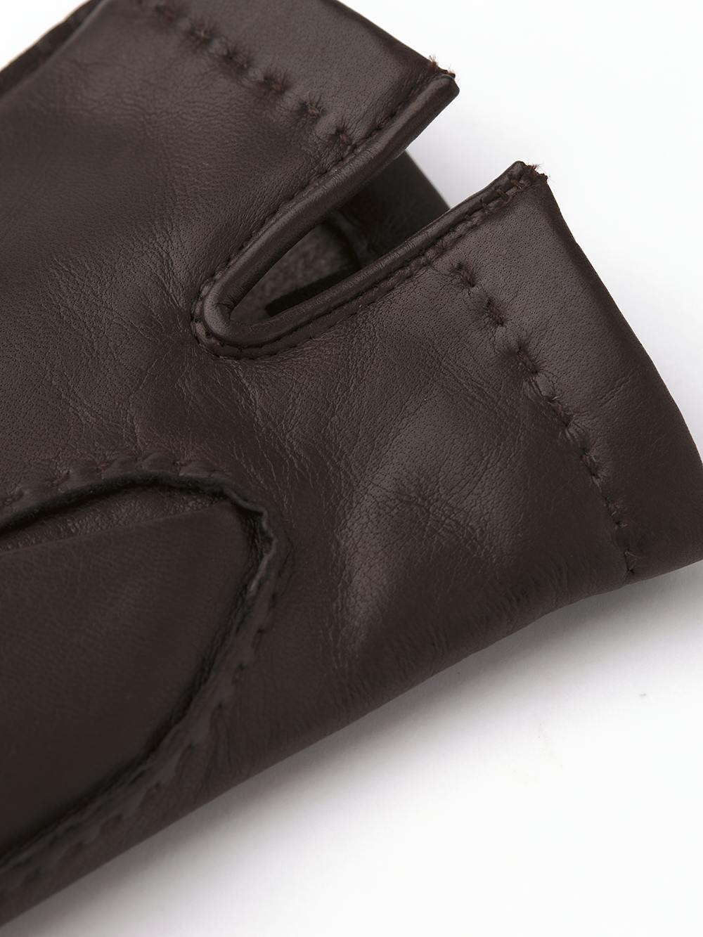 Dark brown hand-sewn hairsheep leather glove
 (5 of 5)