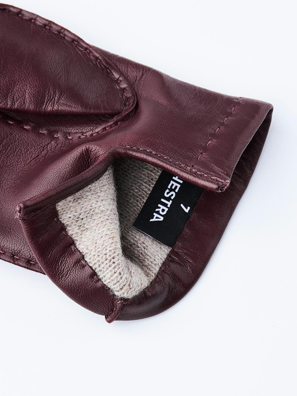 Brown hand-sewn hairsheep leather glove
 (5 of 5)