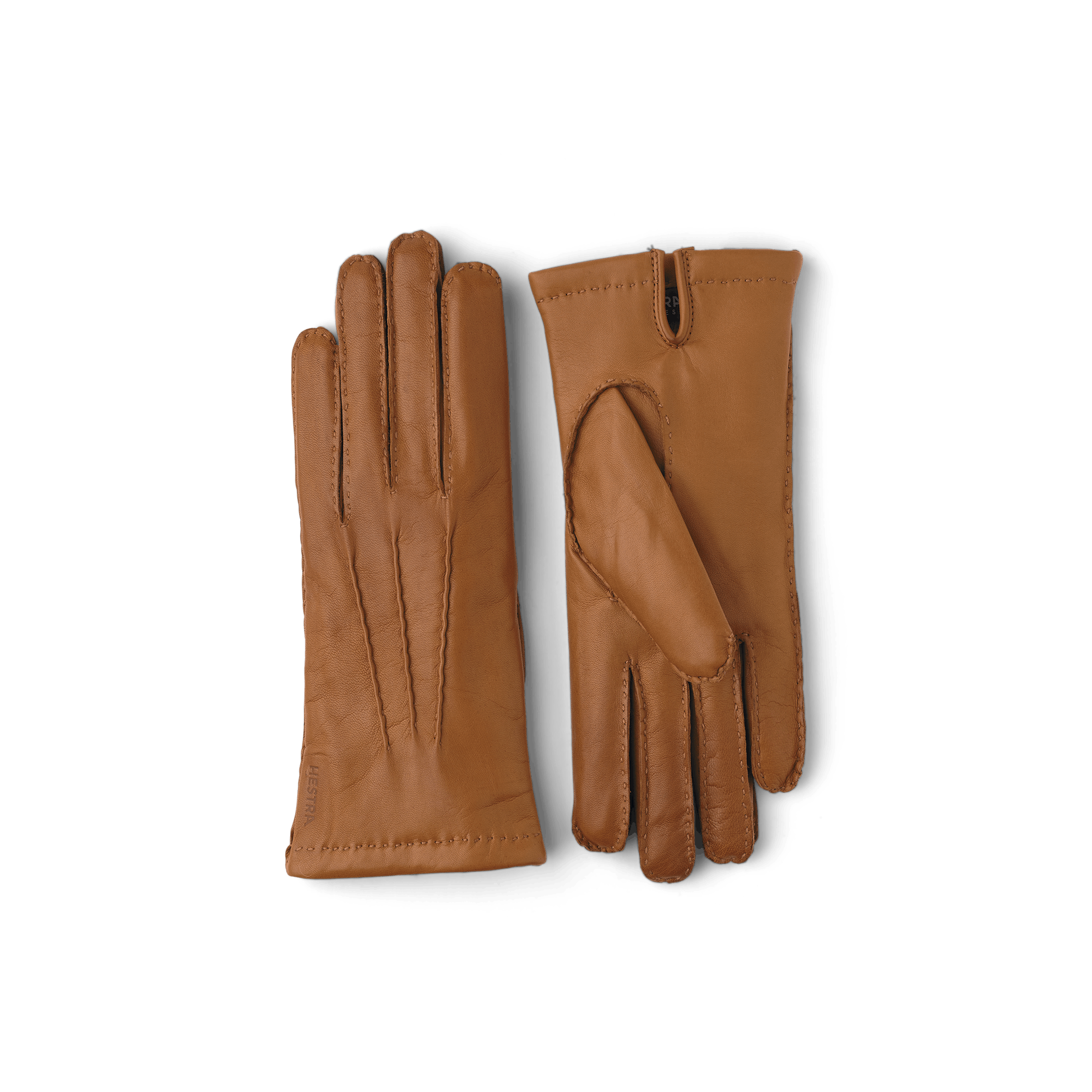 Goldbrauner handgenähter Lederhandschuh aus Haarschafleder
 (1 oder 5)