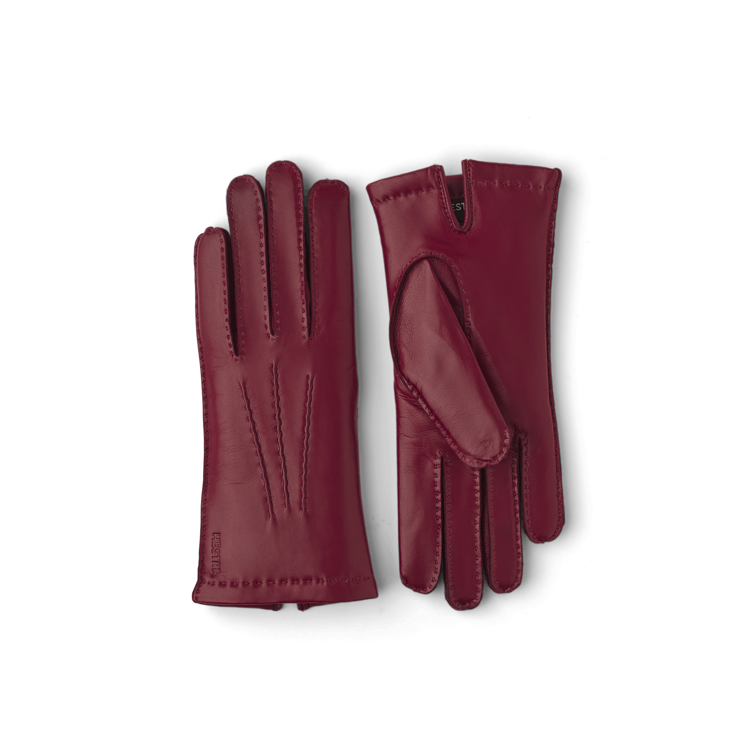 Dark red hand-sewn hairsheep leather glove
(1 of 5)