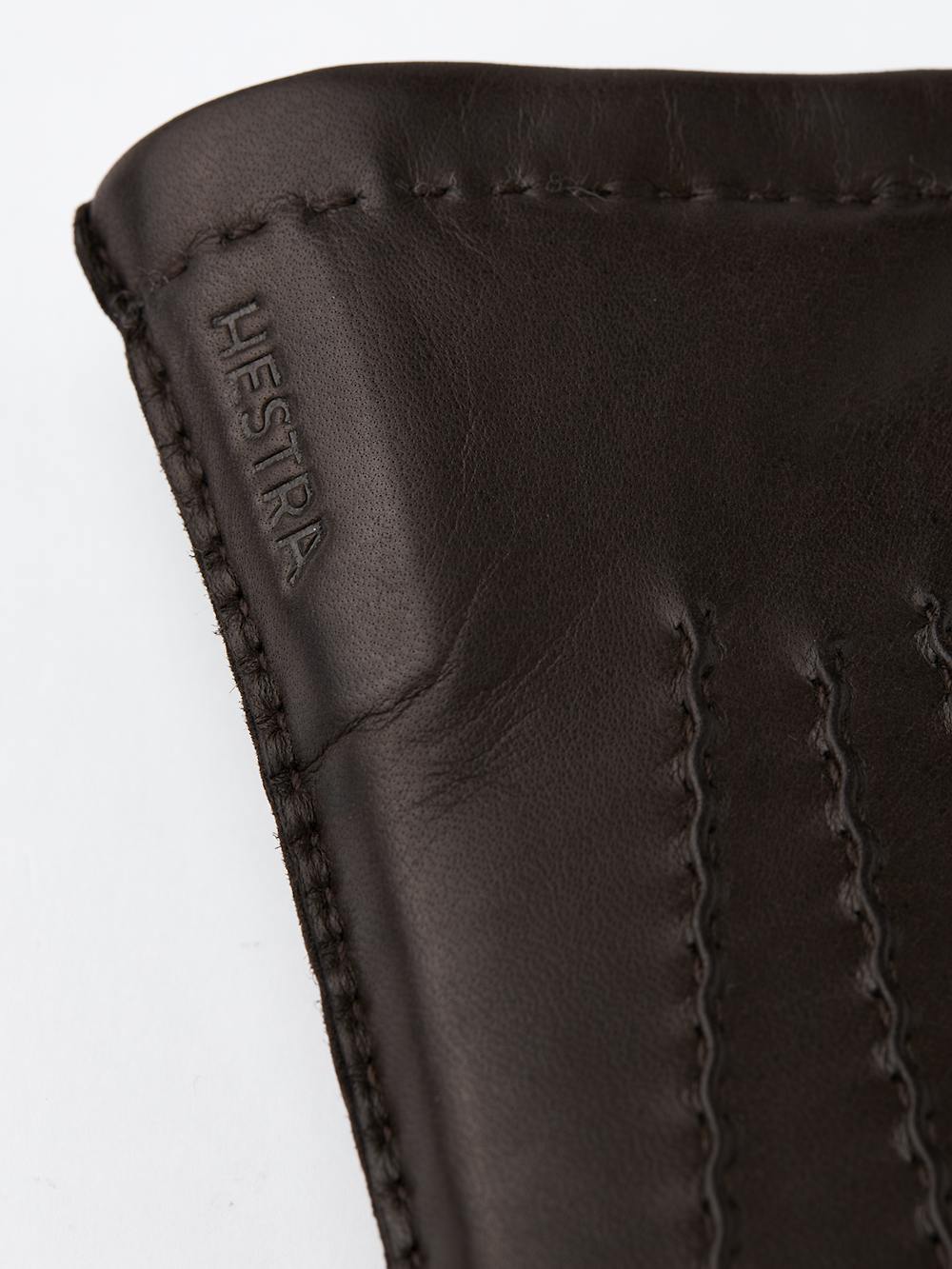 Dark brown hand-sewn hairsheep leather glove
 (2 of 5)