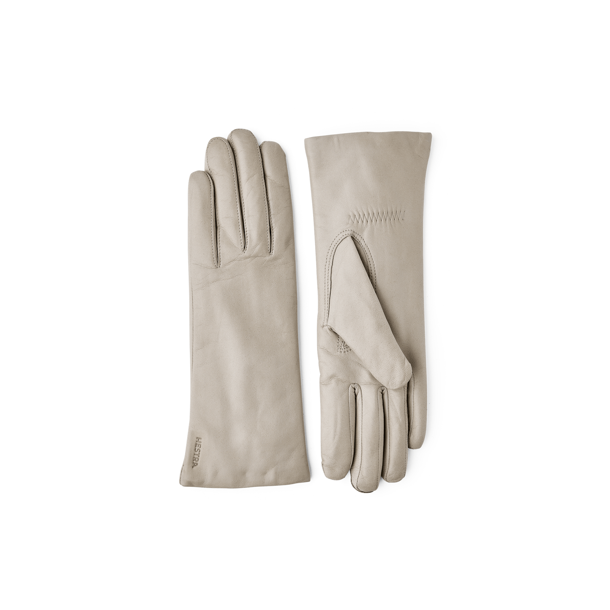 Light gray machine-sewn hairsheep leather glove
(1 of 7)