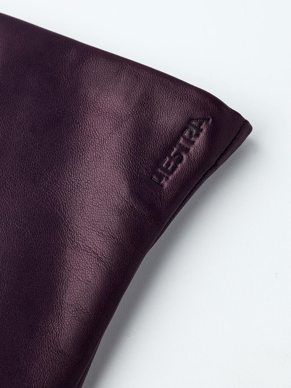 Dark purple machine-sewn hairsheep leather glove
 (4 of 6)