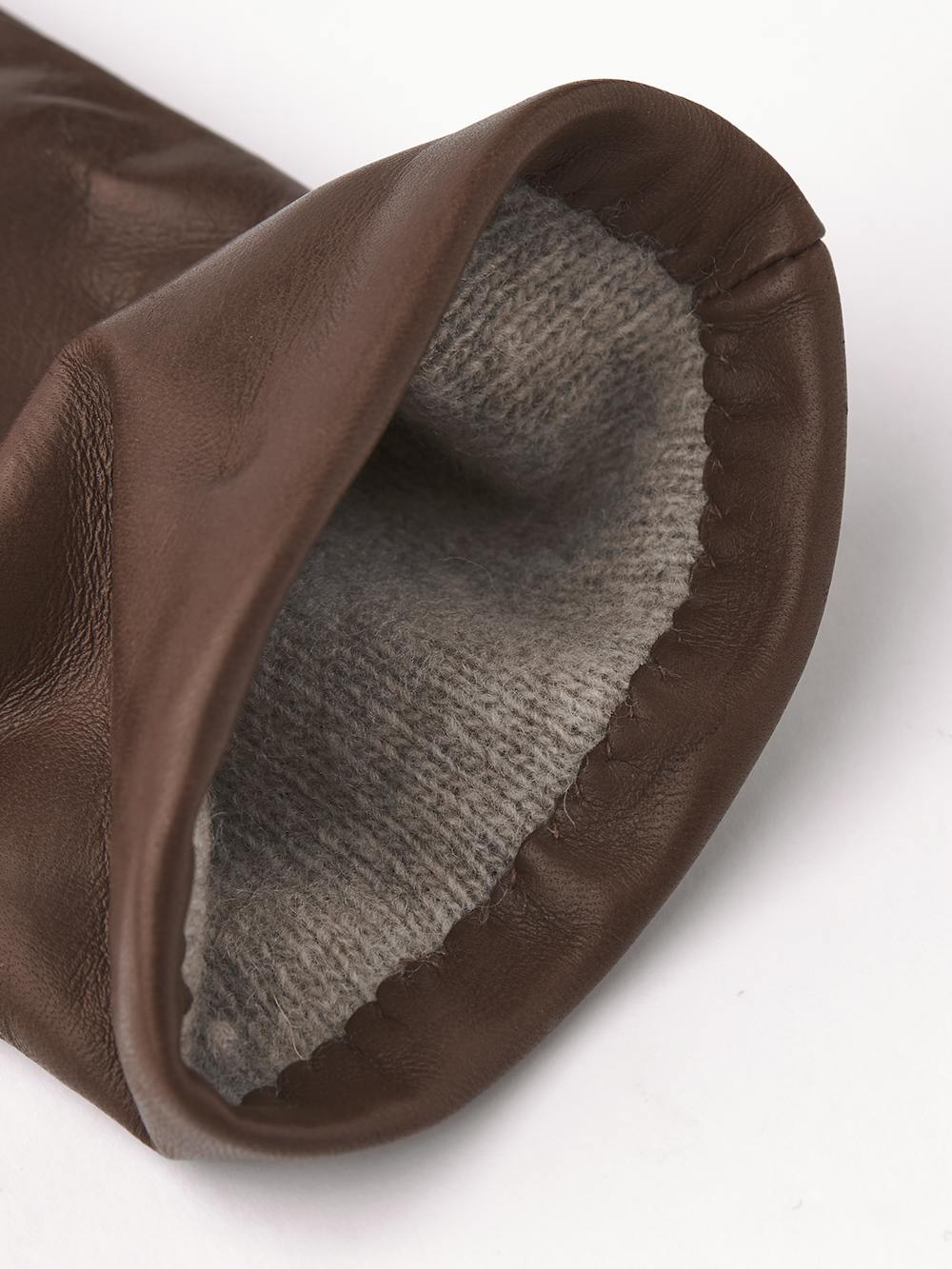 Brown machine-sewn hairsheep leather glove
 (3 of 3)