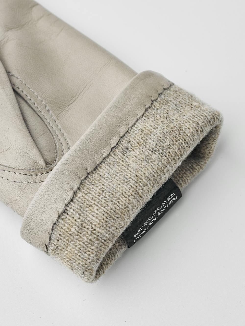 Light gray machine-sewn hairsheep leather glove
 (6 of 7)