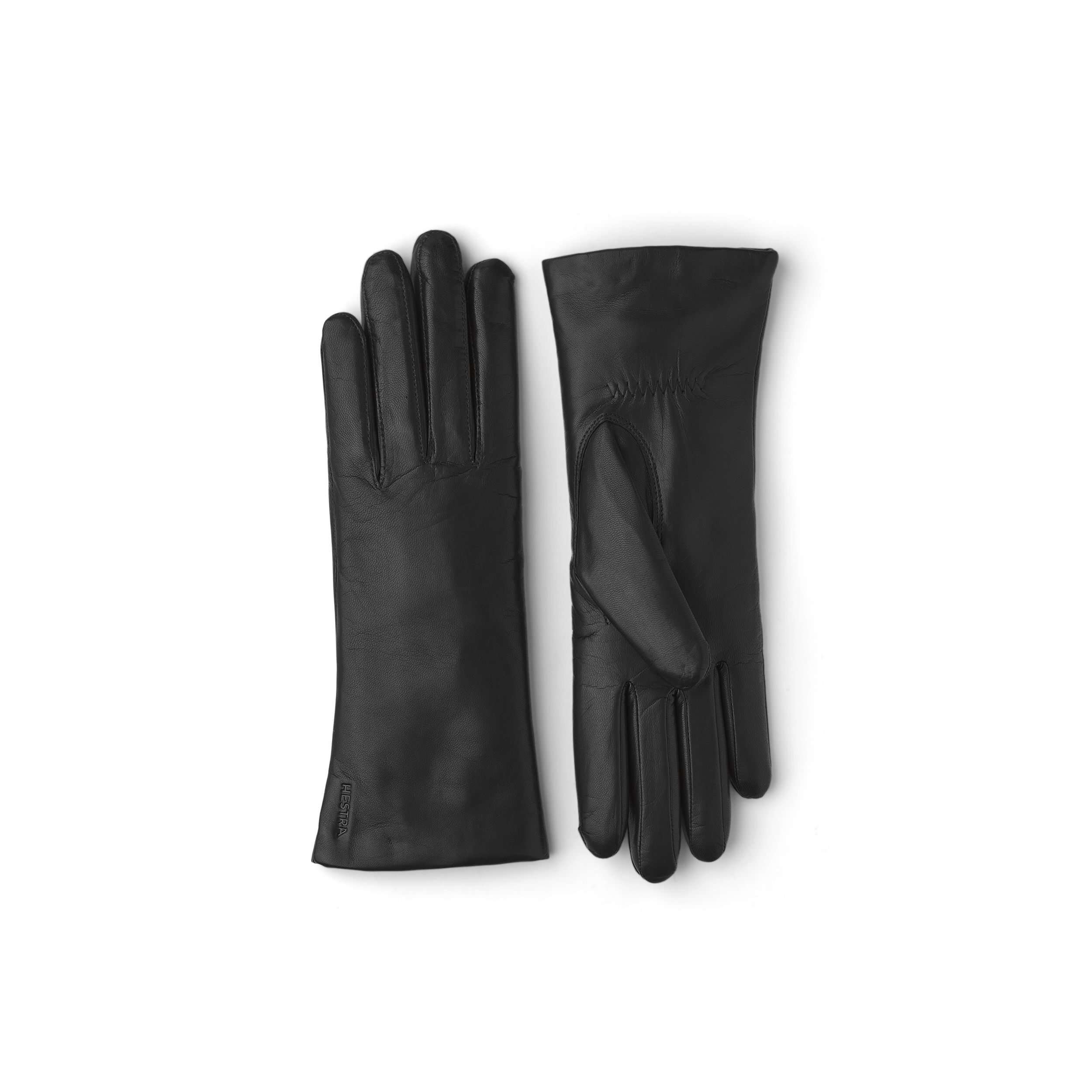Black machine-sewn hairsheep leather glove
 (1 of 3)