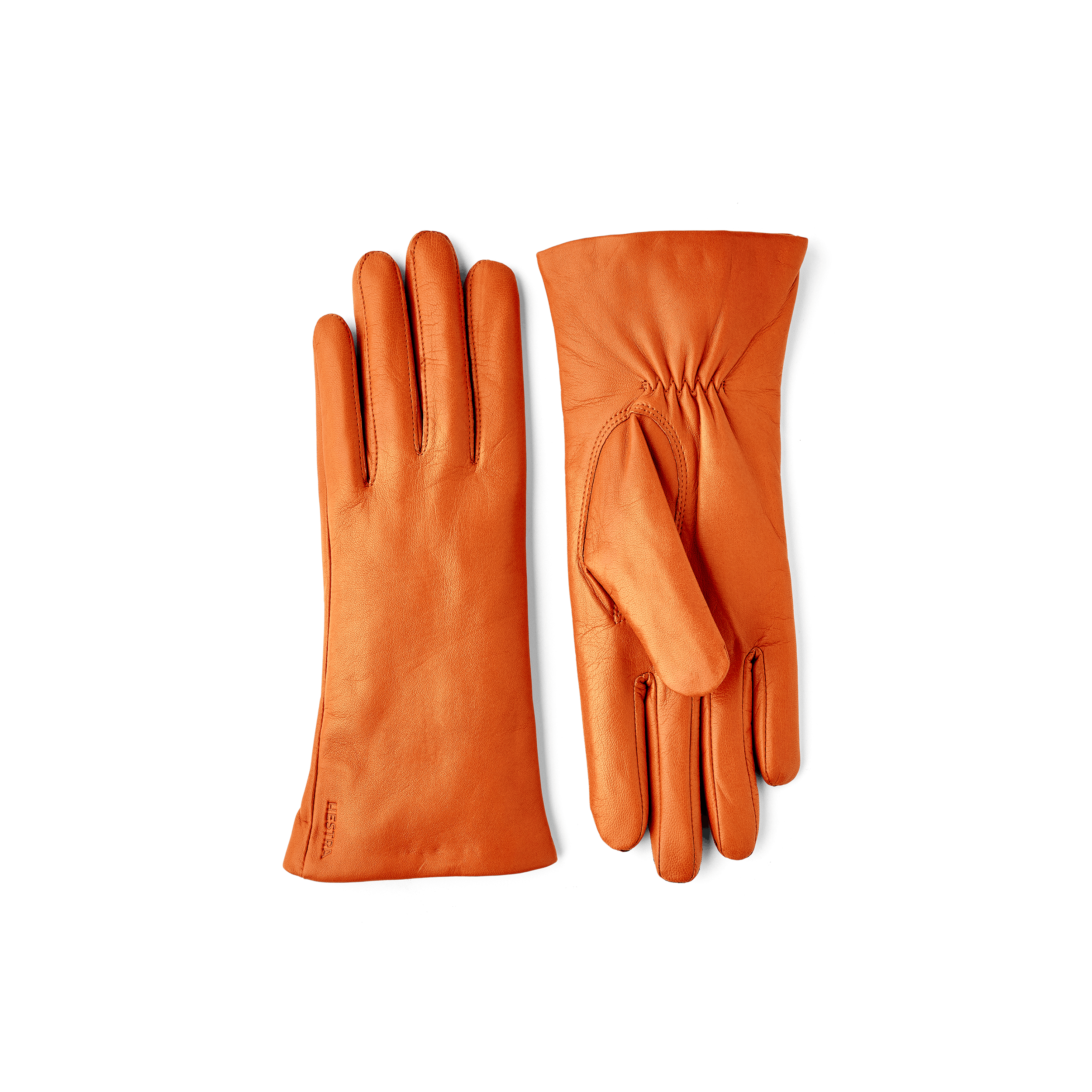 Tegelröd maskinsydd skinnhandske i lammnappa
(1 av 6)