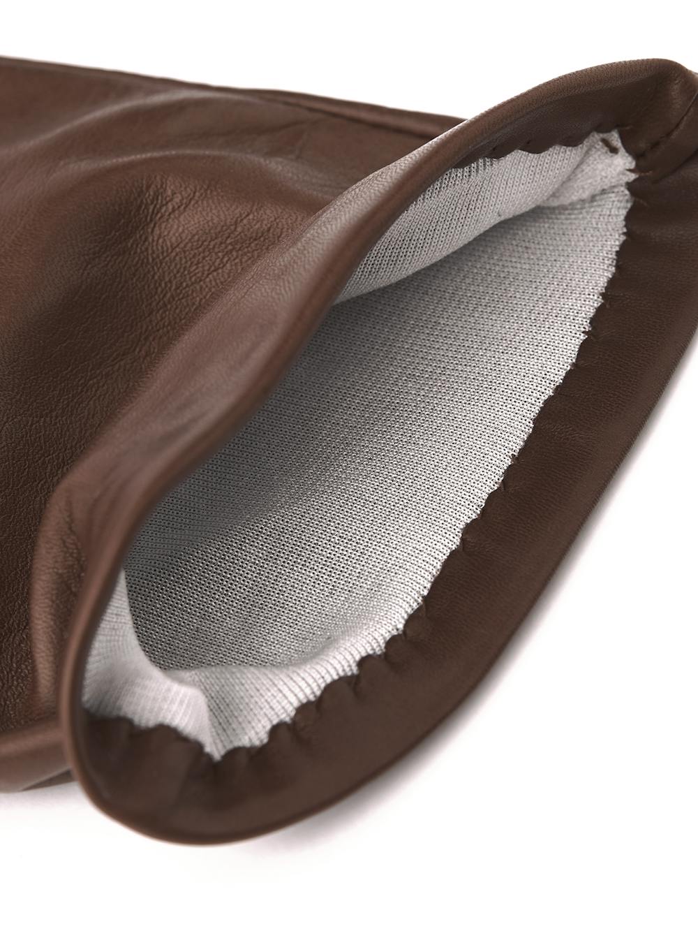 Brown machine-sewn hairsheep leather glove
 (3 of 3)