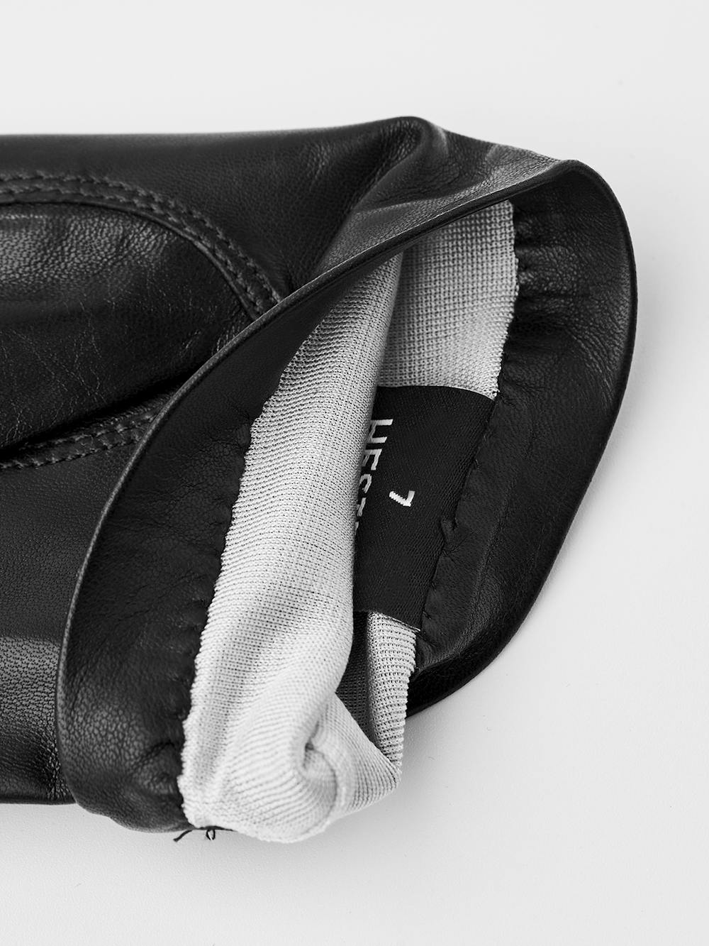 Black machine-sewn hairsheep leather glove
 (2 of 3)