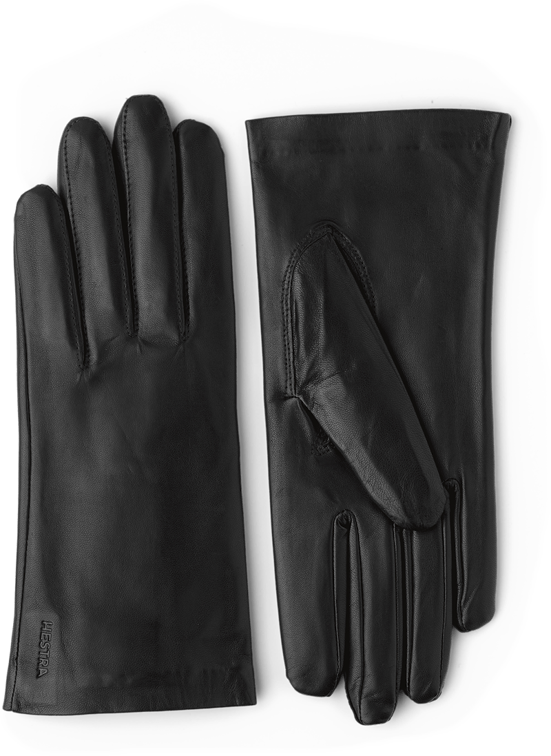 Black machine-sewn hairsheep leather glove
 (1 of 3)