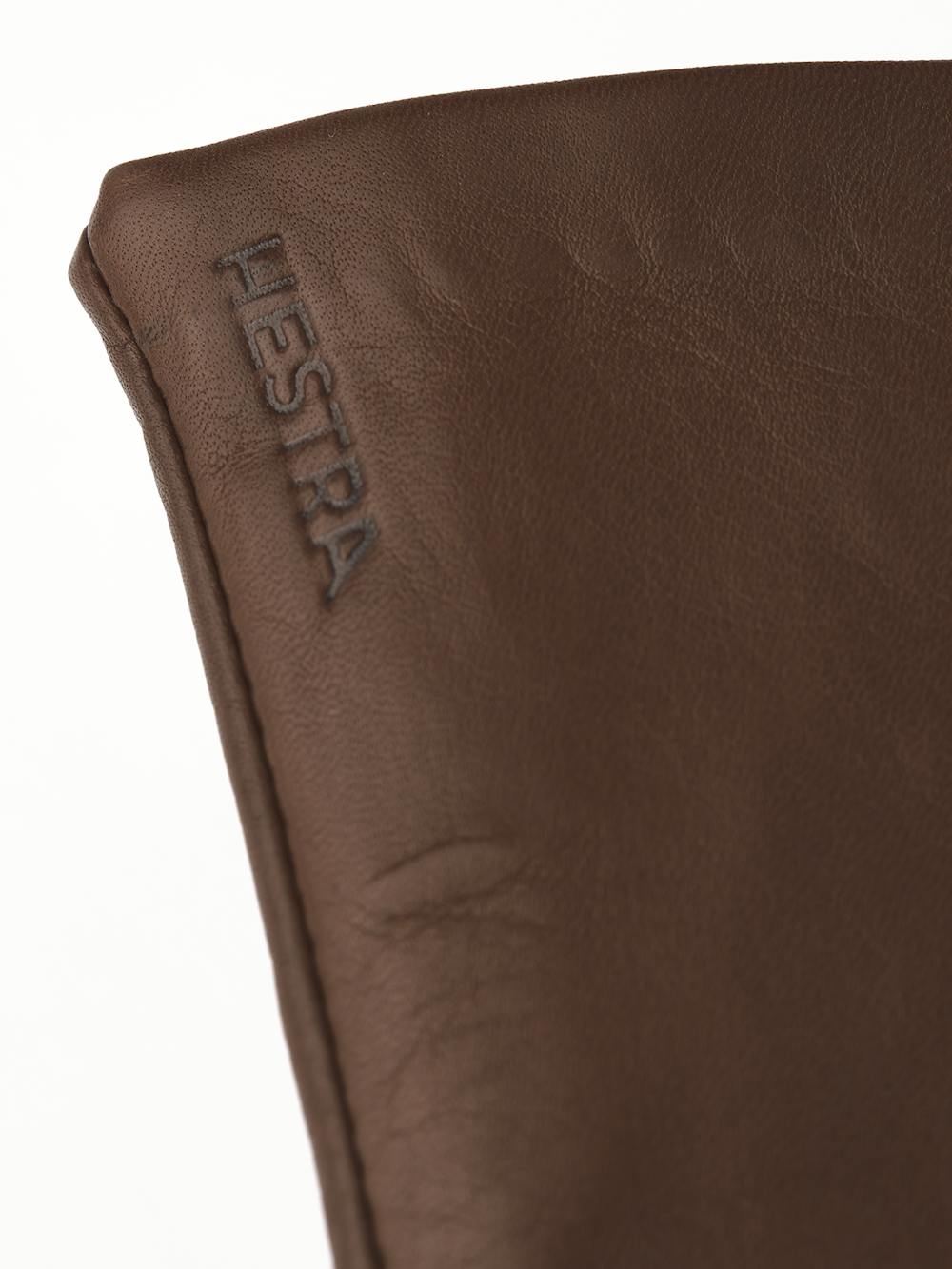 Brown machine-sewn hairsheep leather glove
 (2 of 3)