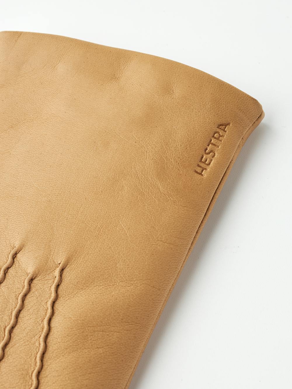 Mörkbeige maskinsydd skinnhandske i lammnappa
(5 av 6)