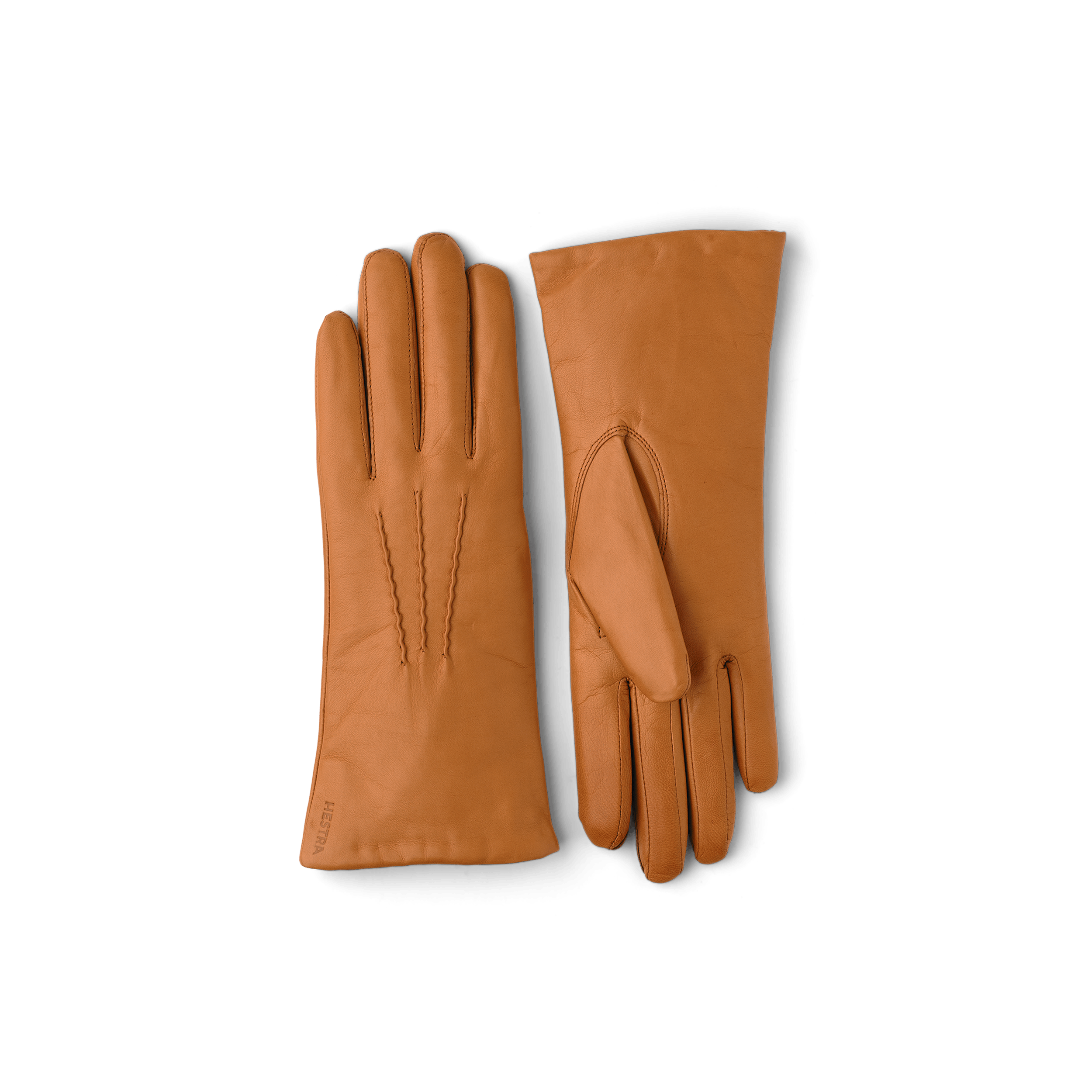 Light brownish-yellow machine-sewn hairsheep leather glove
 (1 of 4)