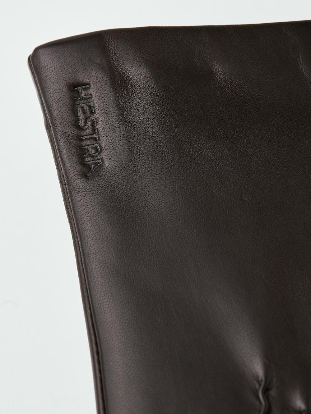 Dark brown machine-sewn hairsheep leather glove
 (2 of 4)