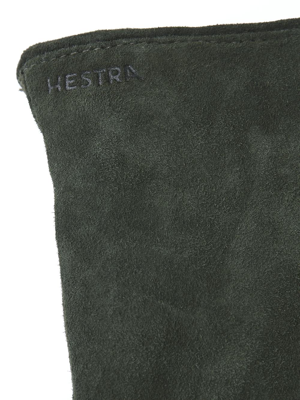 Dark olive green machine-sewn suede glove
(3 of 4)
