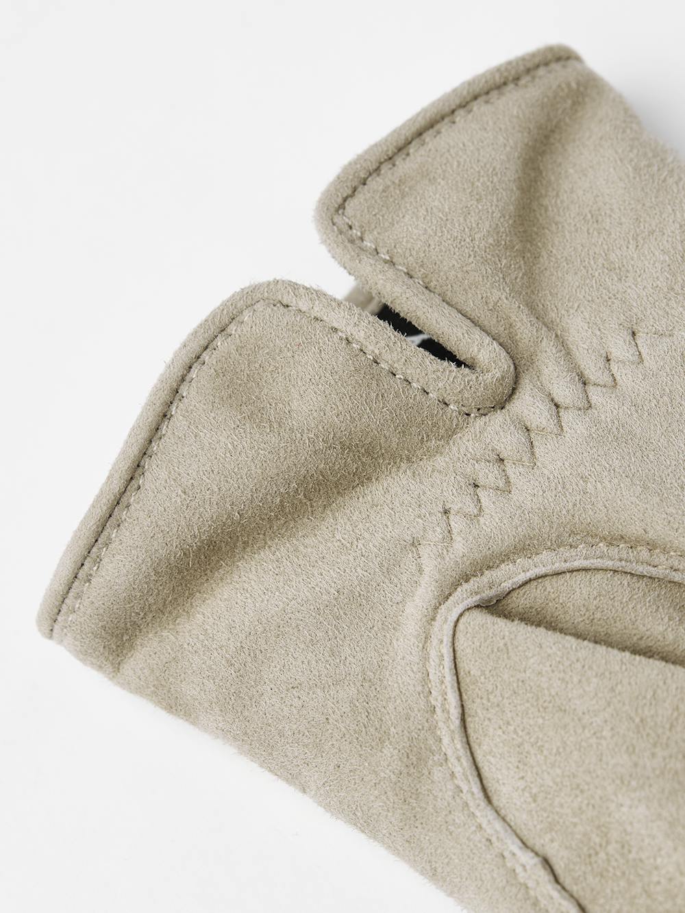 Hellgrauer maschinengenähter Lederhandschuh aus Wildleder
(2 oder 4)