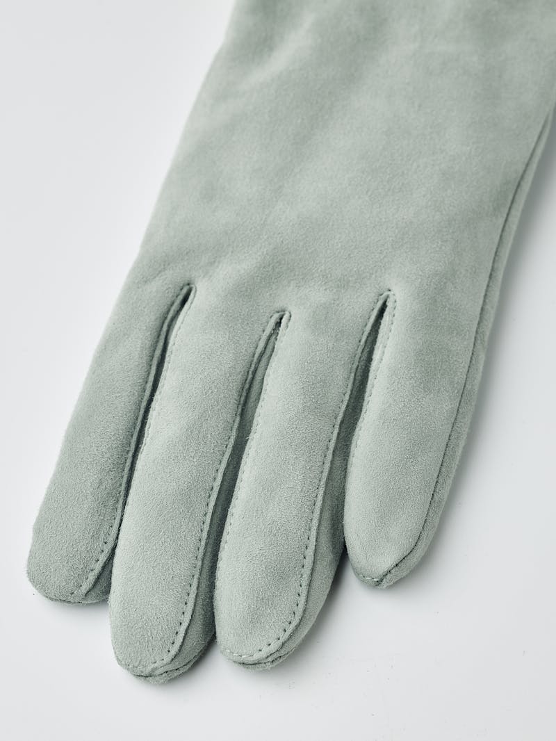 Silver-green machine-sewn suede glove
 (2 of 6)