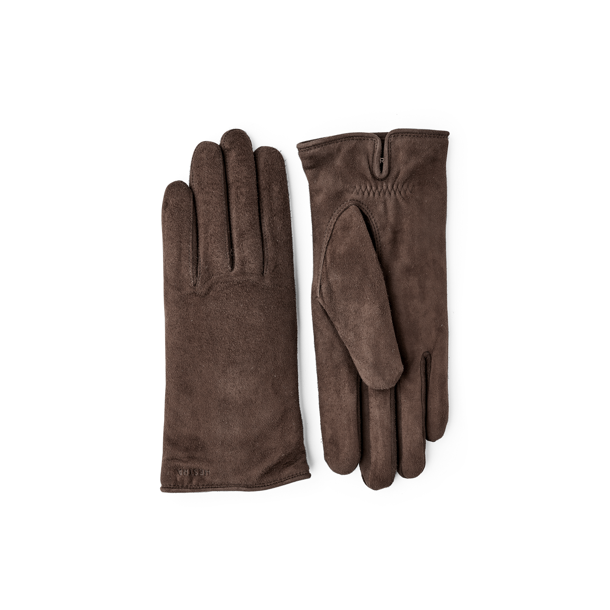 Brown machine-sewn suede glove
(1 of 4)