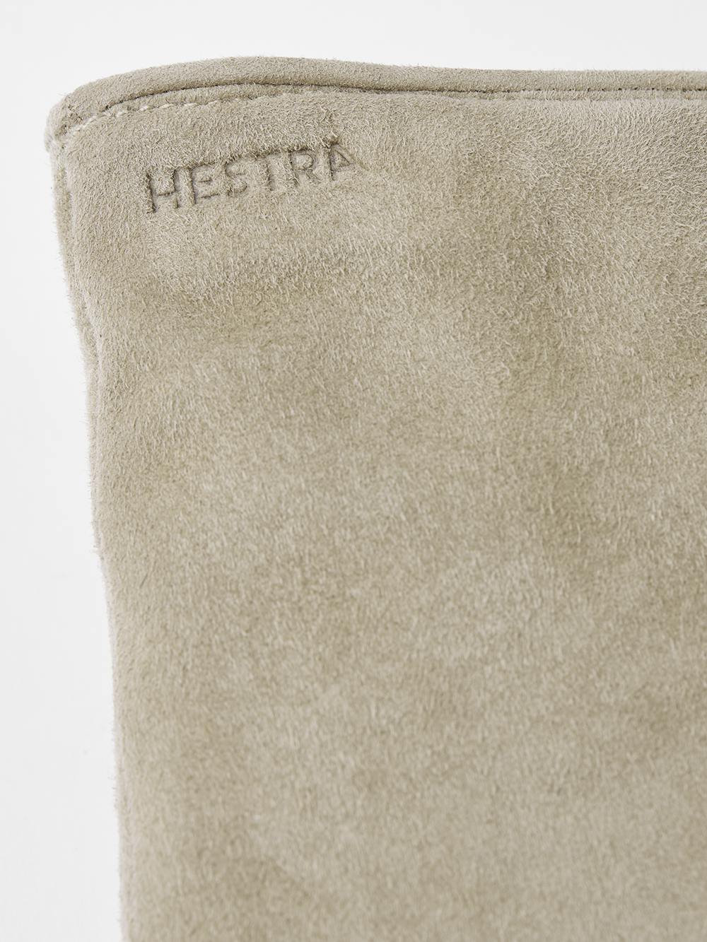 Hellgrauer maschinengenähter Lederhandschuh aus Wildleder
(3 oder 4)