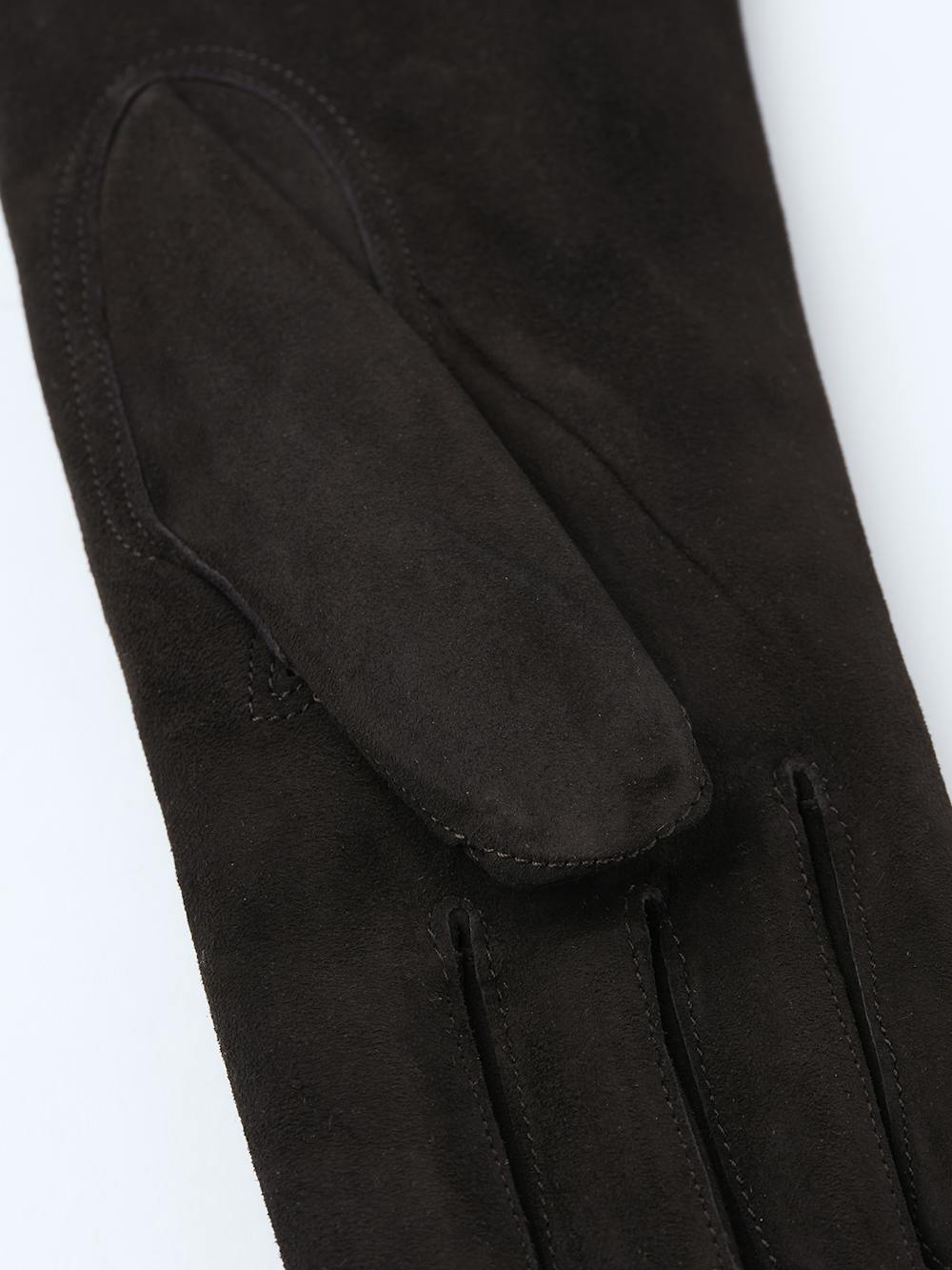 Dark brown machine-sewn suede glove
 (2 of 3)