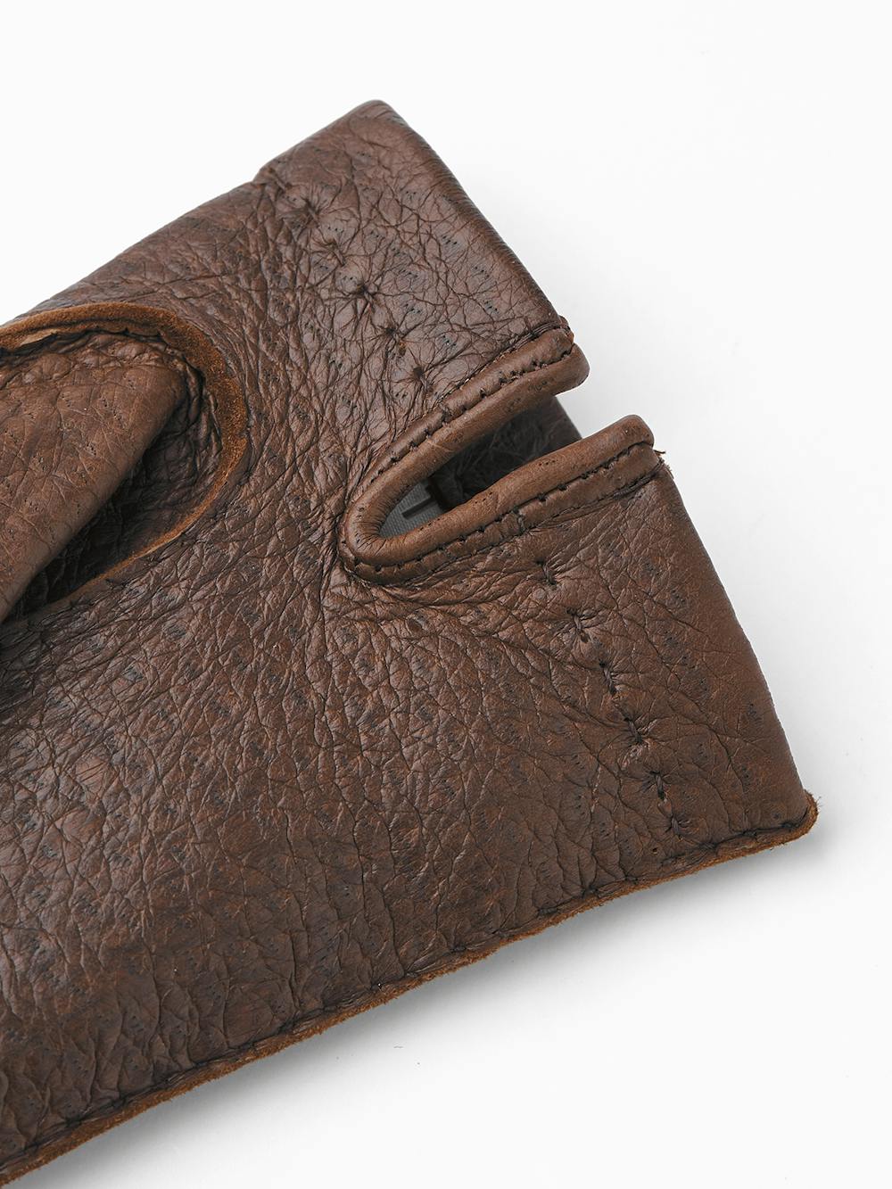 Brun handsydd skinnhandske i peccary
(3 av 4)