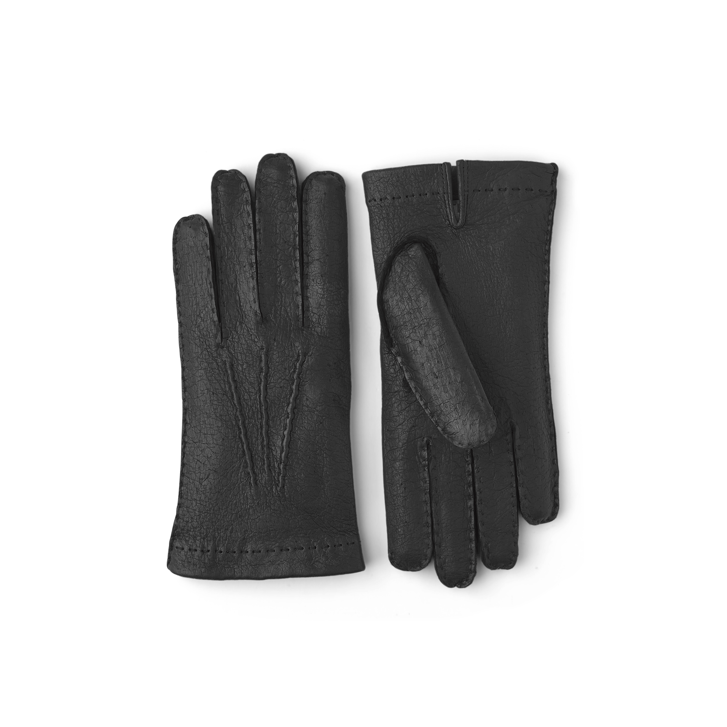 Schwarzer handgenähter Lederhandschuh aus Peccaryleder
(1 oder 4)