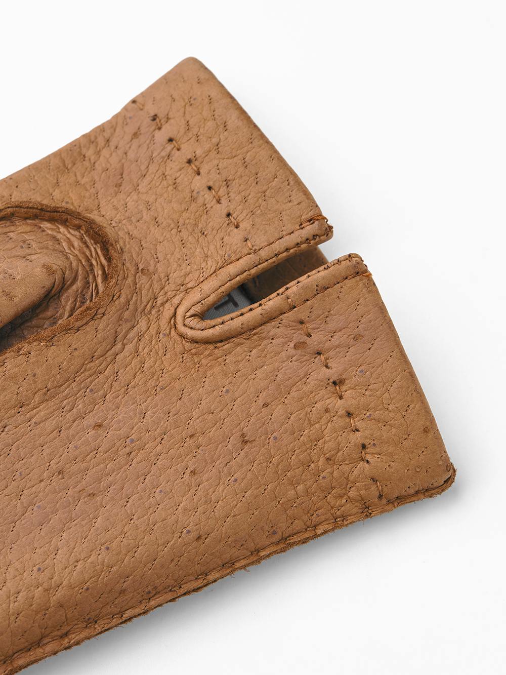 Light brown hand-sewn peccary leather glove
 (3 of 4)