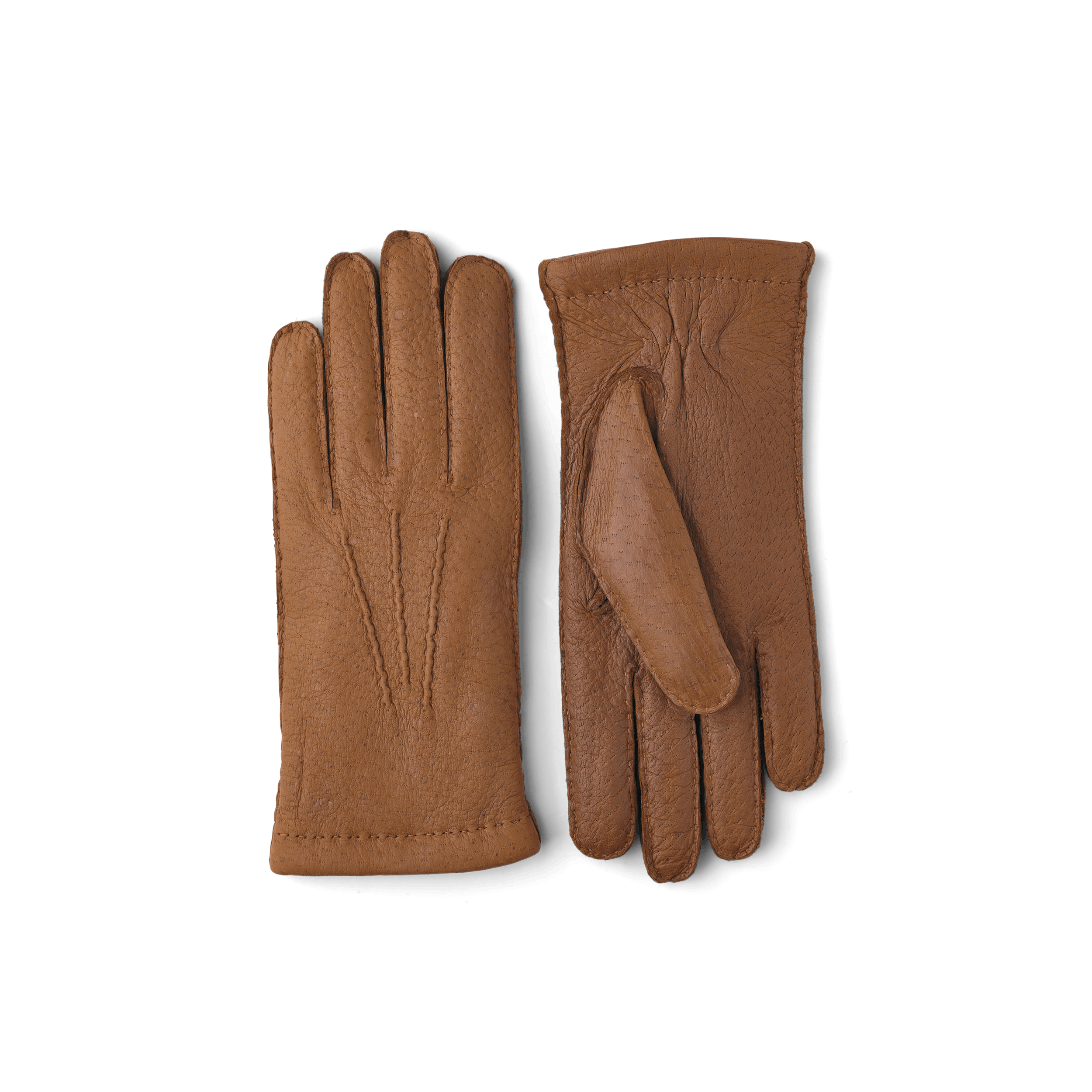 Ljusbrun handsydd skinnhandske i peccary
 (1 av 5)