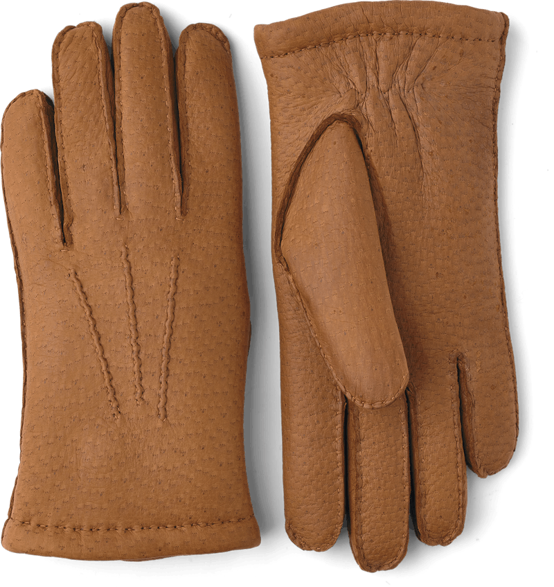 Light brown hand-sewn peccary leather glove
 (1 of 4)