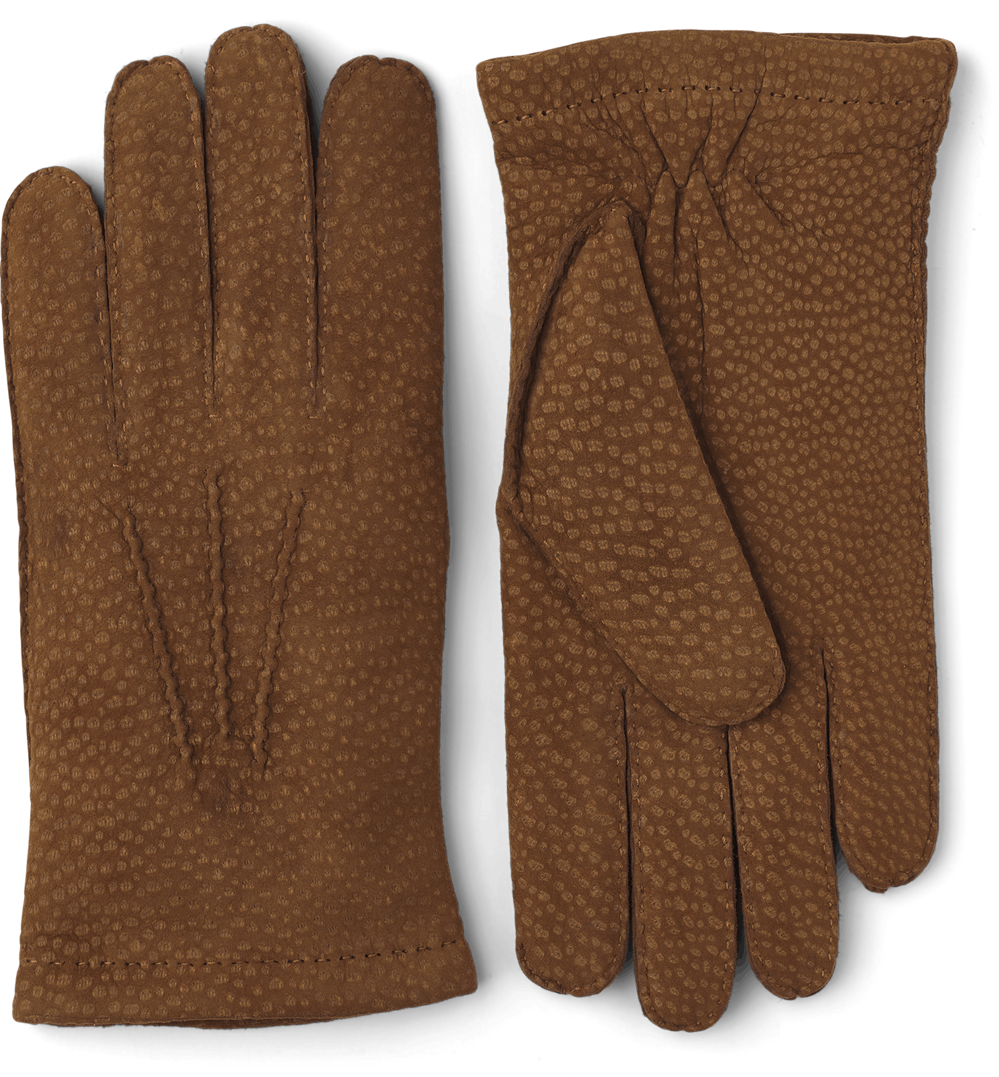 Brown-red hand-sewn glove in carpincho nubuck
(1 of 4)