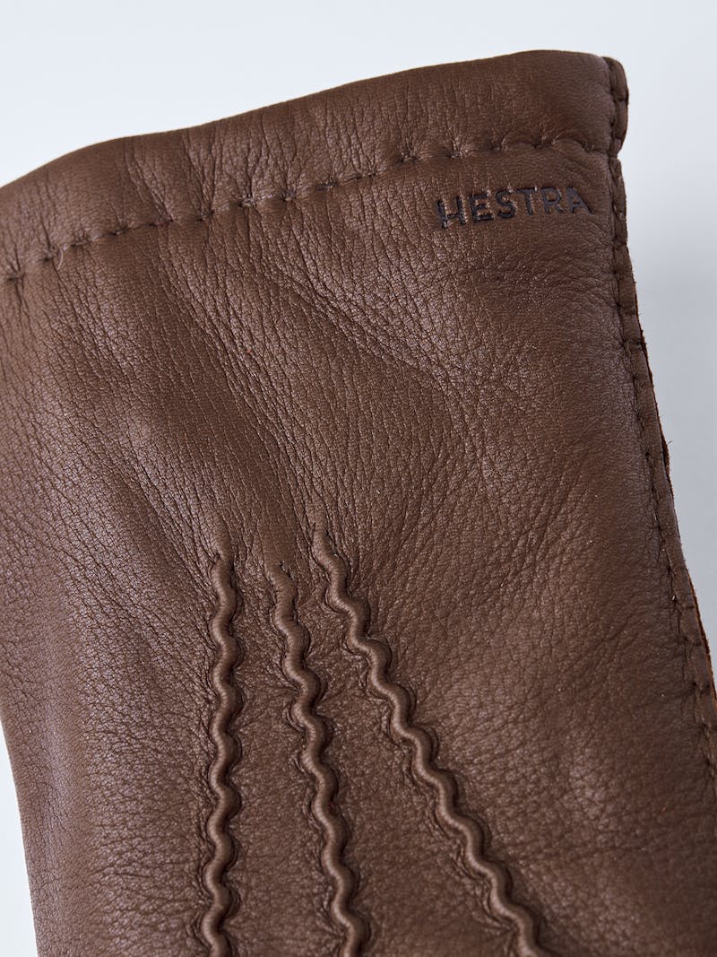 Brown hand-sewn deerskin glove
 (2 of 7)