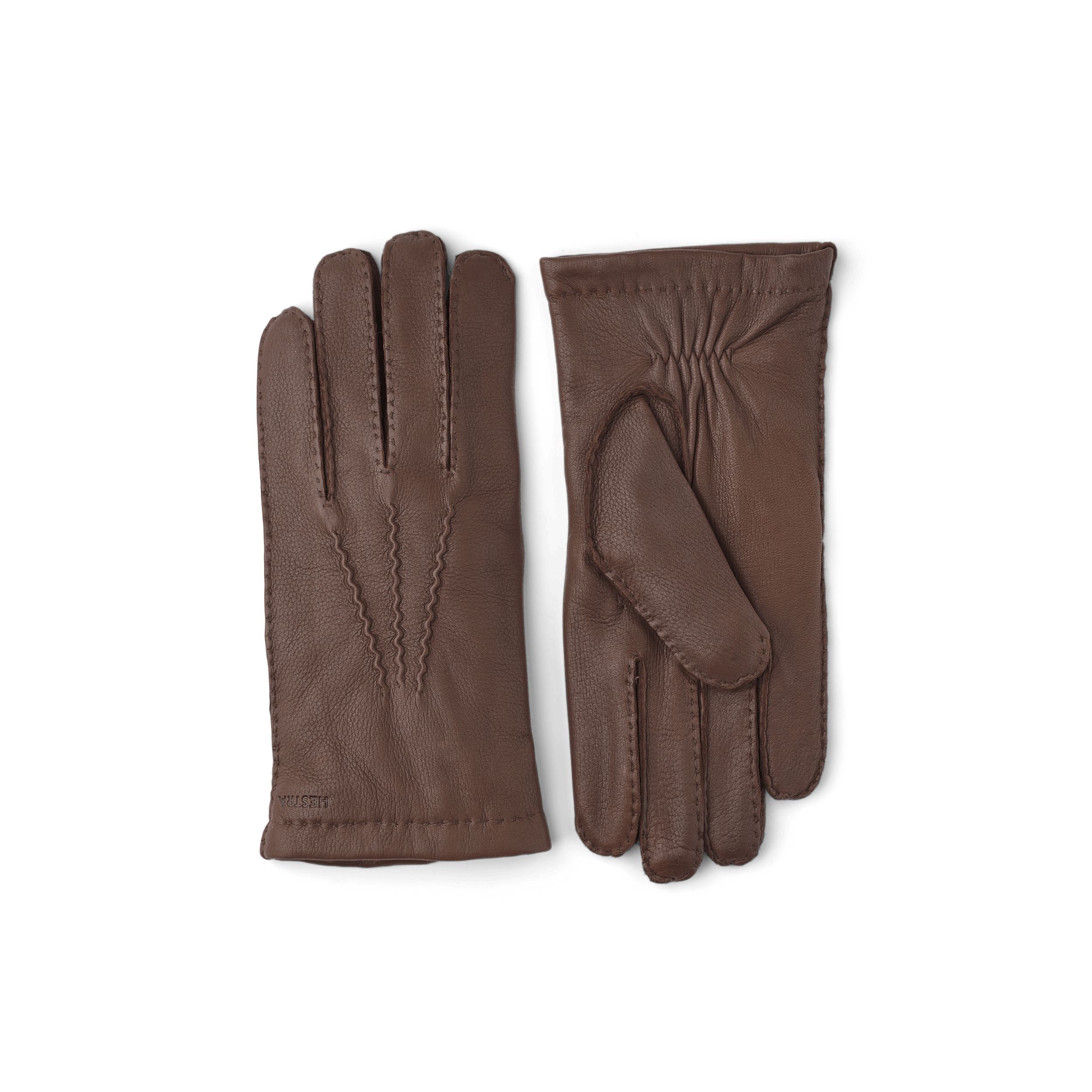 Brun handsydd handske i hjortskinn
(1 av 7)