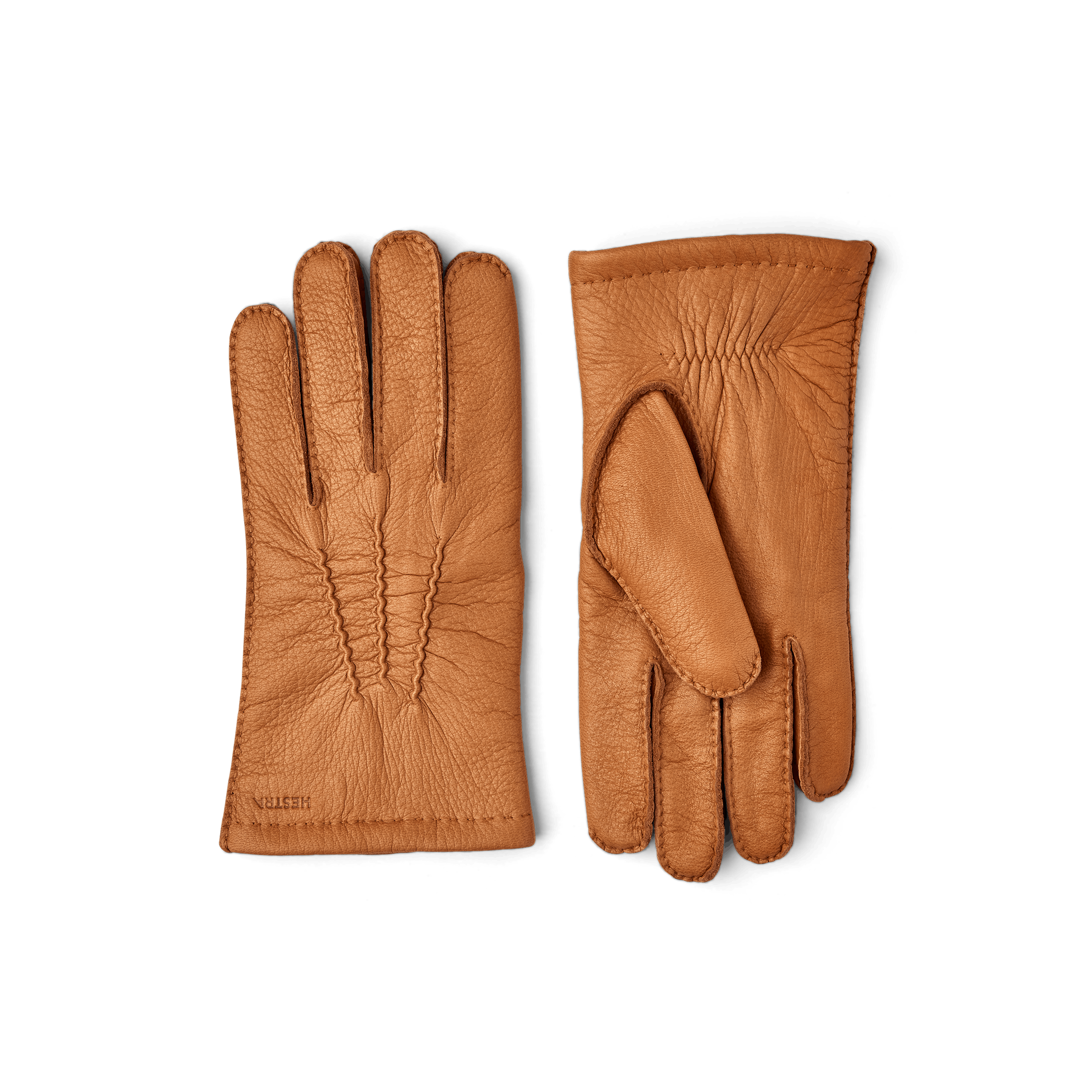 Light brown hand-sewn deerskin glove
 (1 of 4)