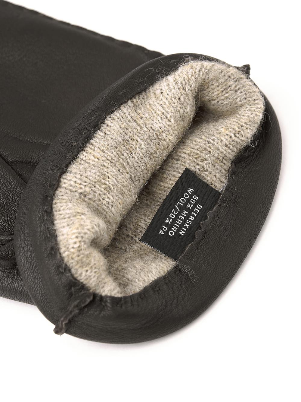 Dark brown hand-sewn deerskin glove
(2 of 3)