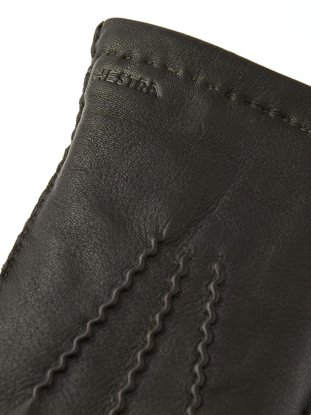 Dark brown hand-sewn deerskin glove
 (3 of 3)