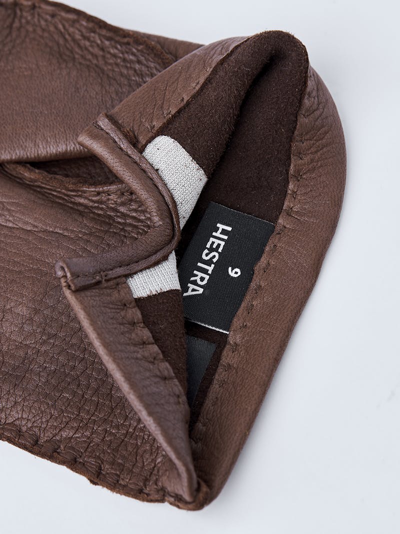 Brown hand-sewn deerskin glove
 (4 of 4)