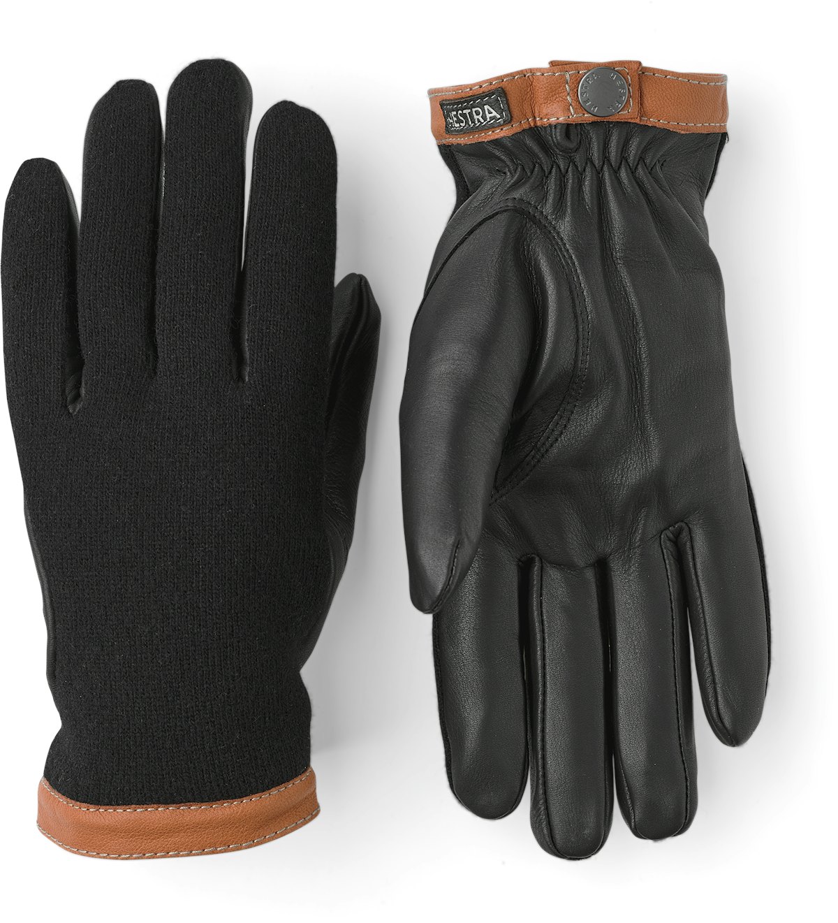 Hiems, Black Leather & Wool Gloves, In stock!