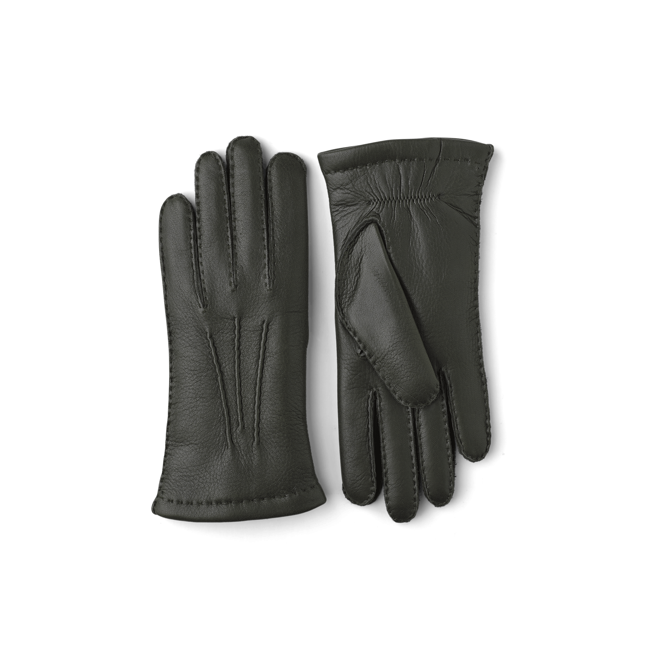 Mörkgrön handsydd handske i älgskinn
 (1 av 4)