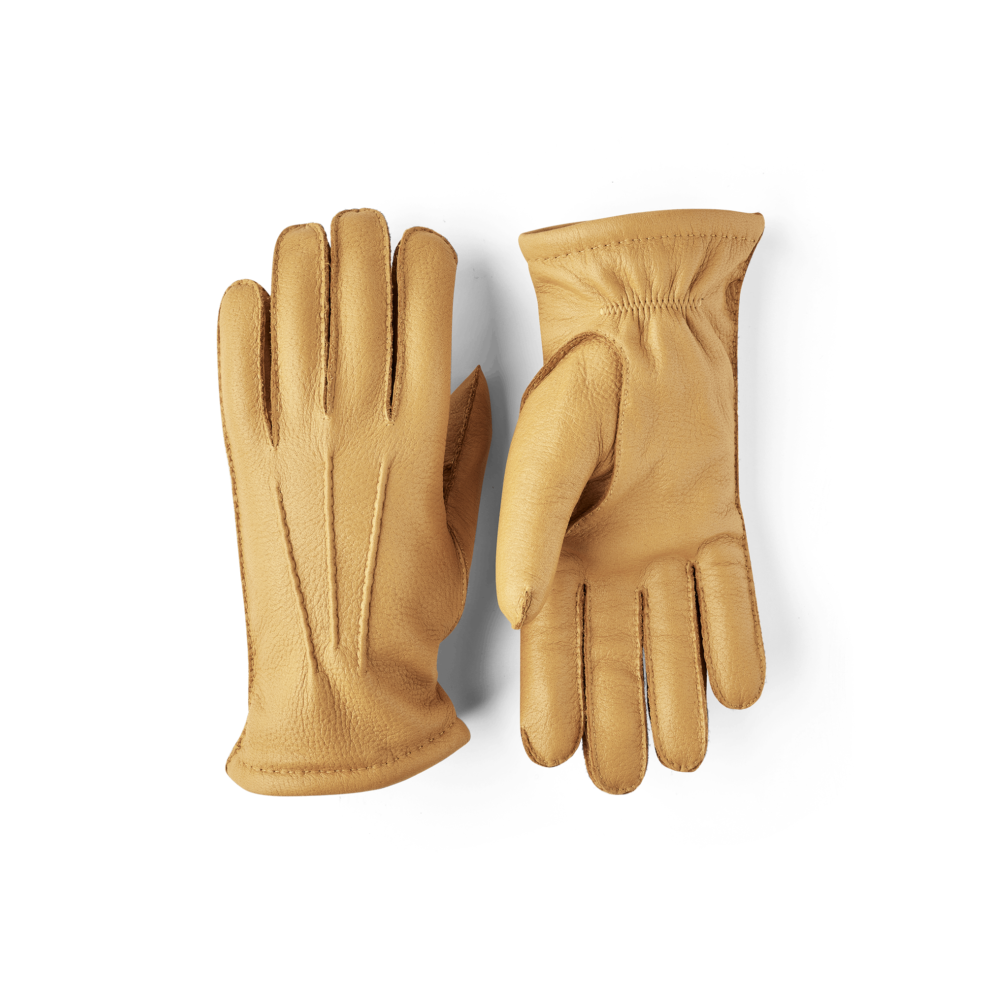 Yellow hand-sewn elk leather glove
 (1 of 4)