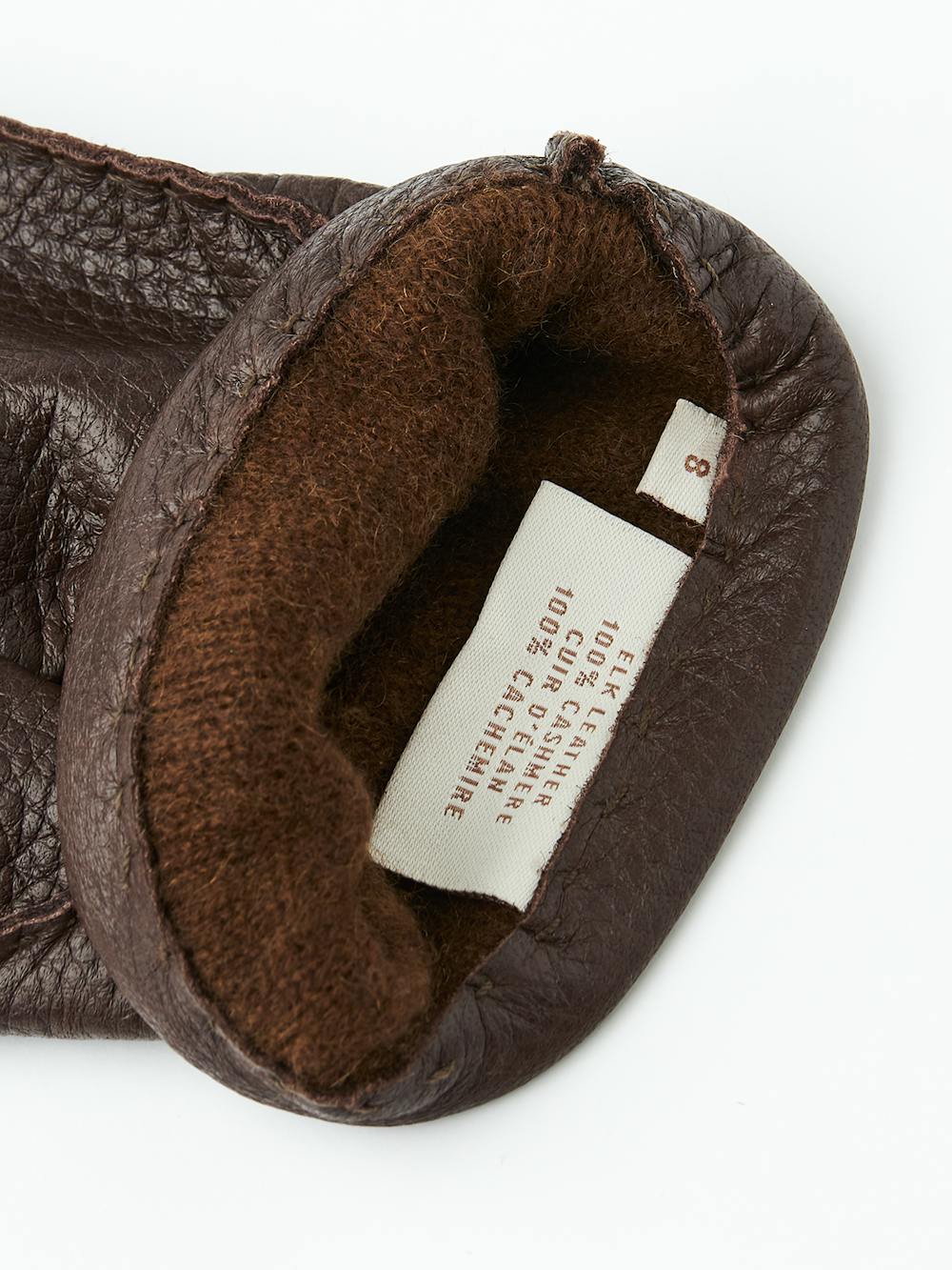 Dark brown hand-sewn elk leather glove
 (4 of 4)