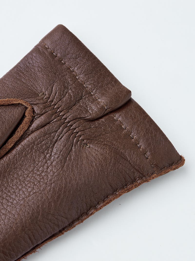 Brown hand-sewn elk leather glove
 (3 of 4)