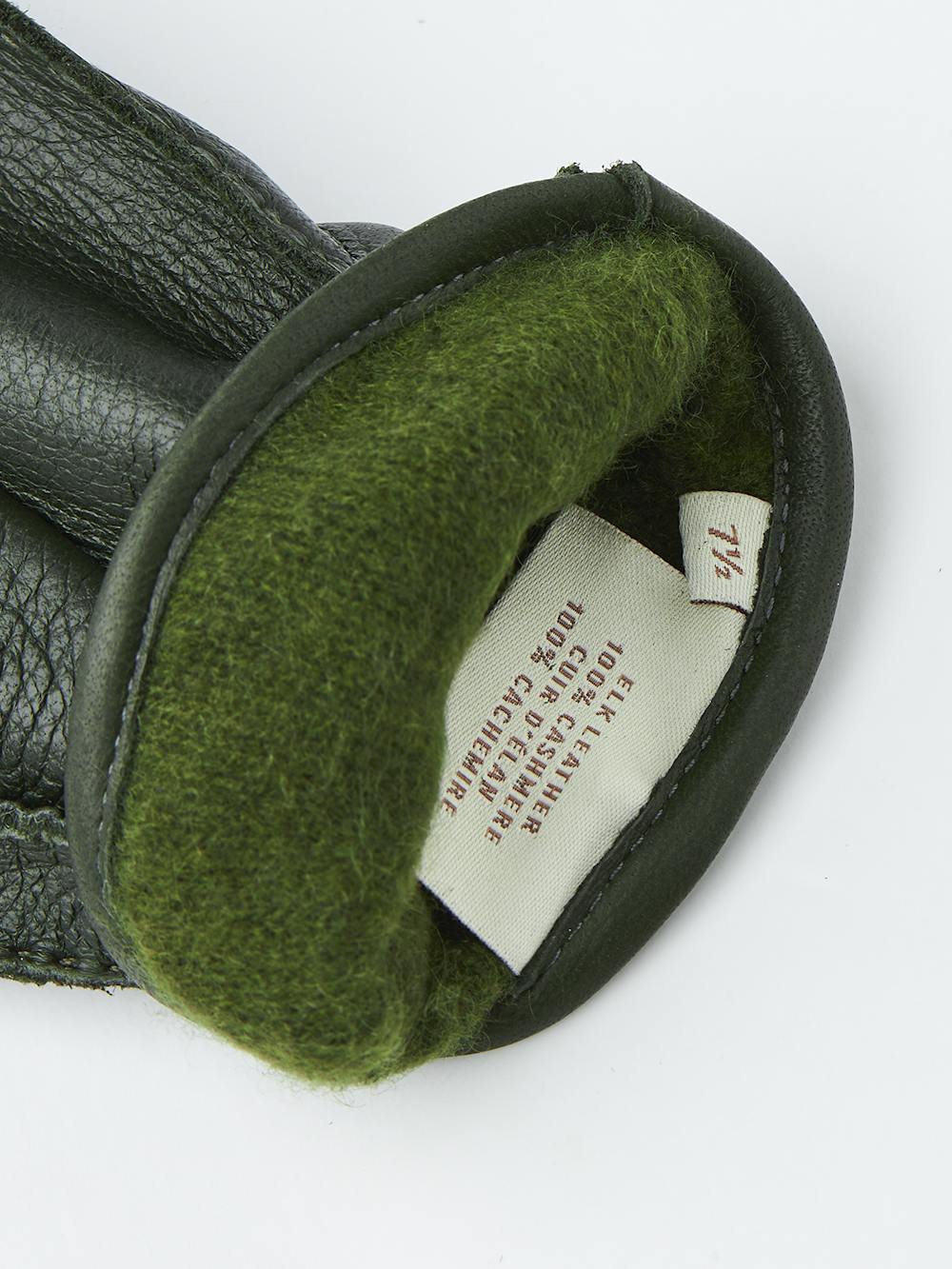 Dark green hand-sewn elk leather glove
 (3 of 3)