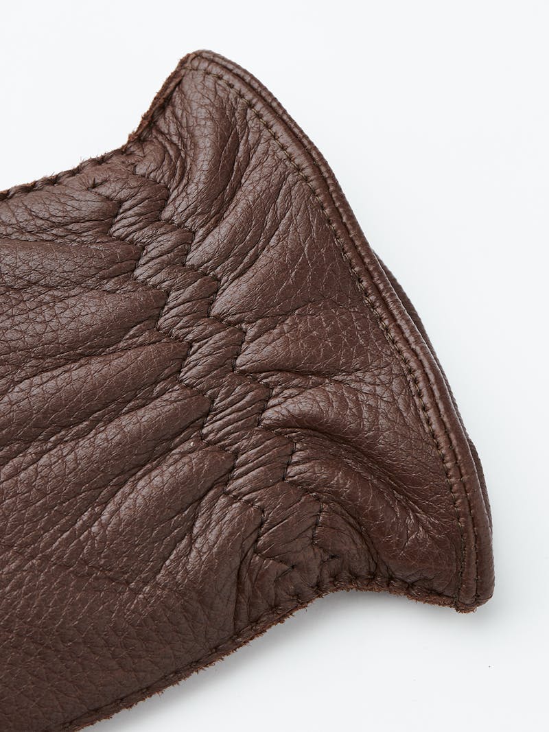 Brown hand-sewn elk leather glove
 (2 of 3)