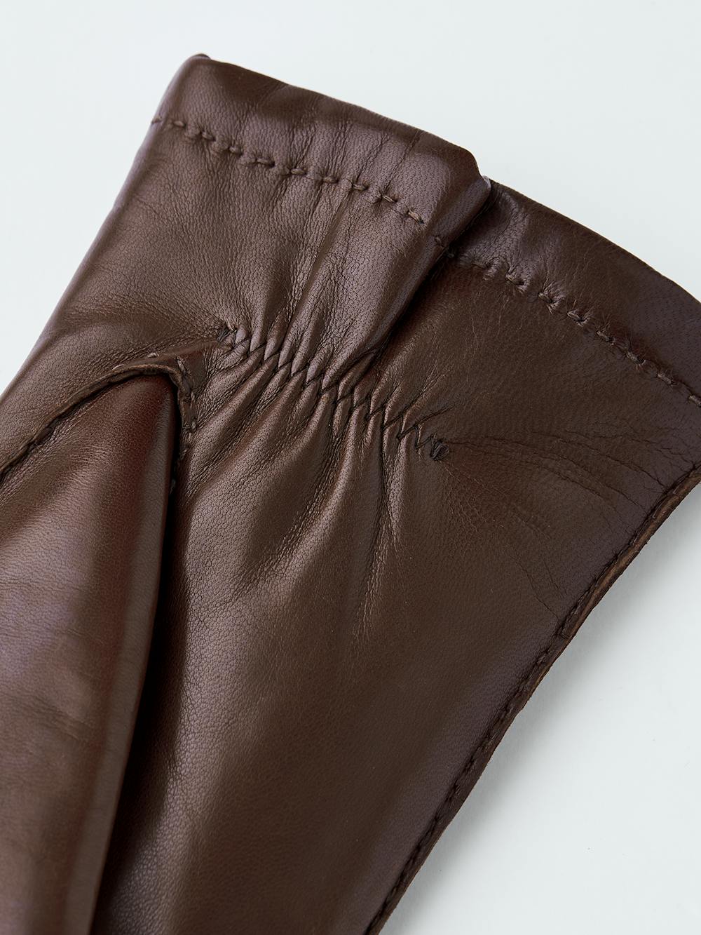 Brown hand-sewn hairsheep leather glove
 (3 of 4)