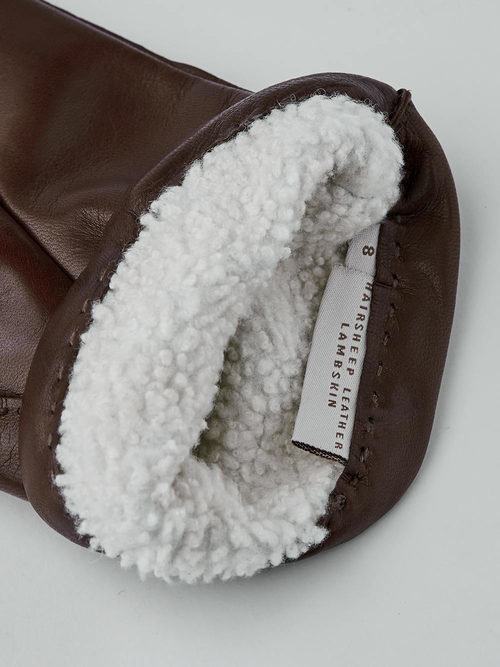 Brown hand-sewn hairsheep leather glove
 (4 of 4)