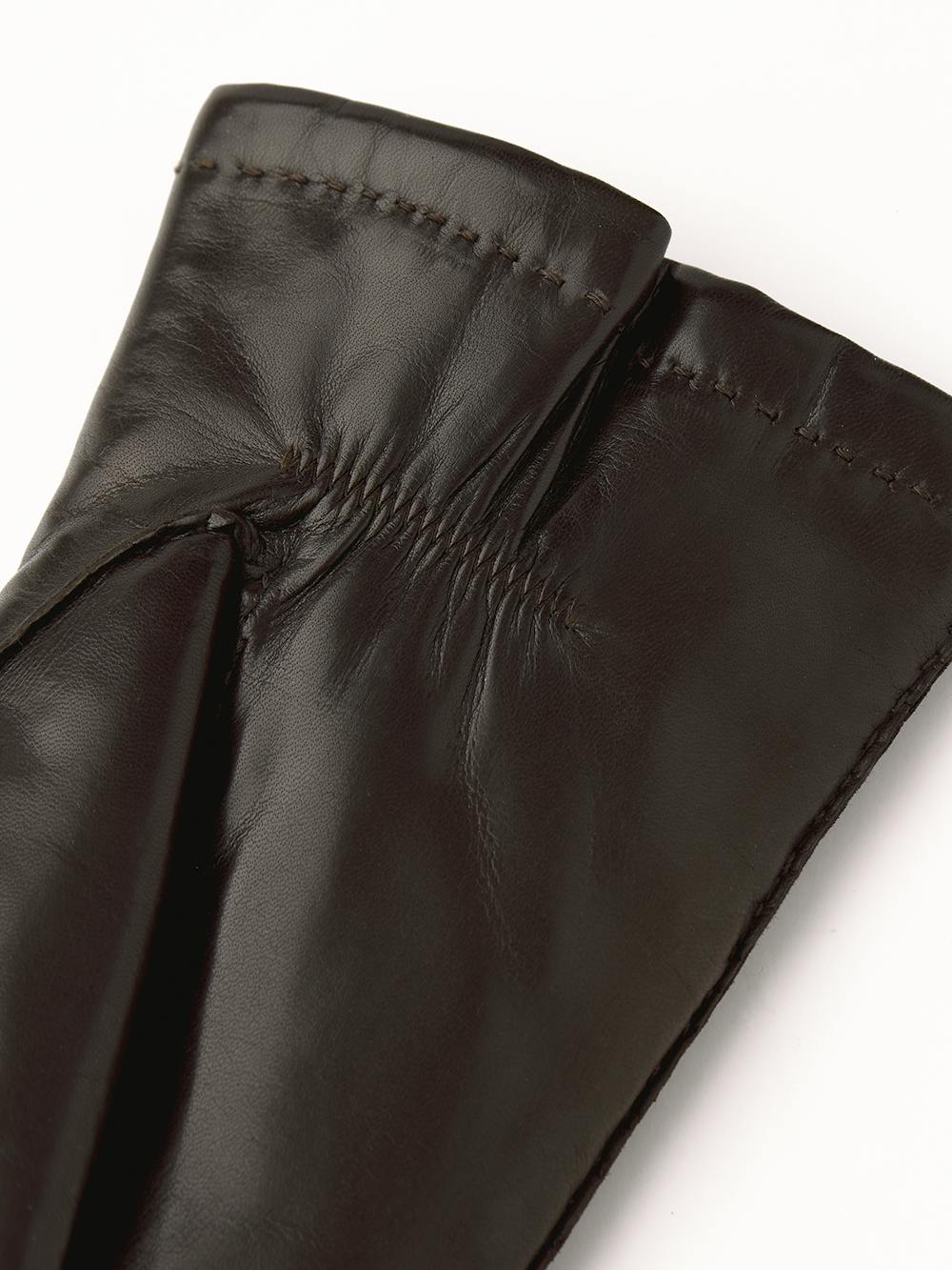 Dark brown hand-sewn hairsheep leather glove
 (3 of 4)