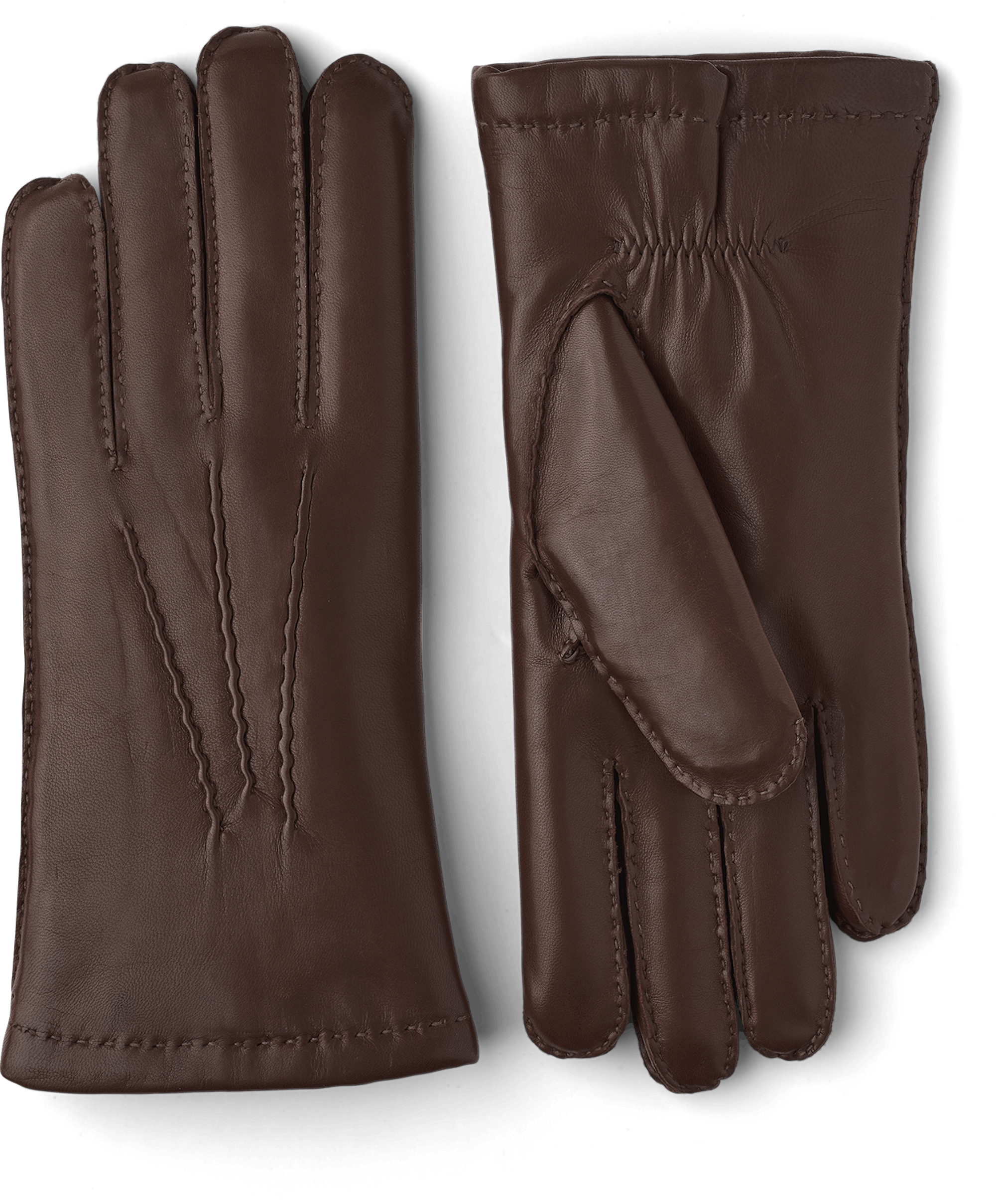 Brown hand-sewn hairsheep leather glove
 (1 of 4)